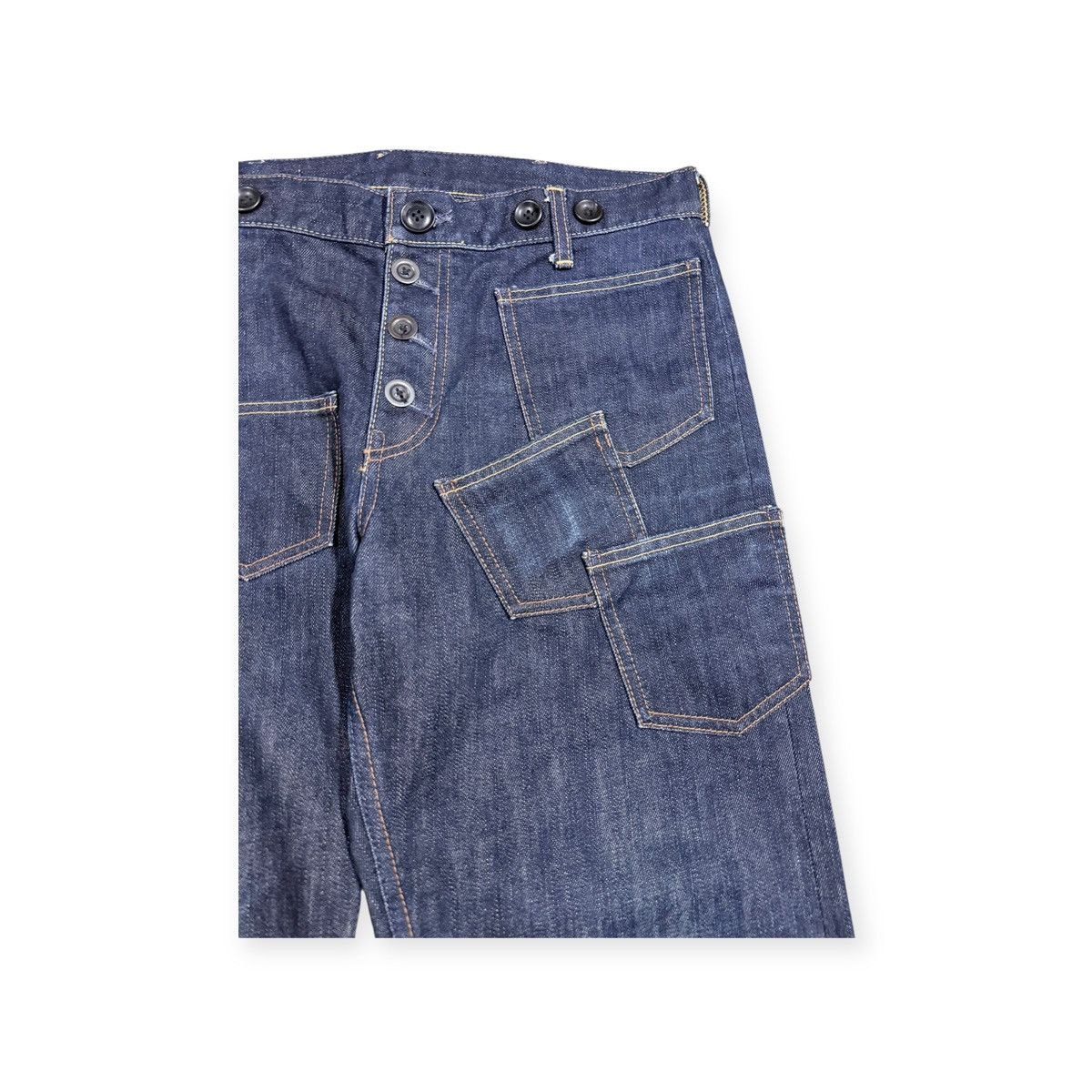 Frapbois Frapbois Multipocket Blue Denim Jeans Size US 33 - 8 Thumbnail