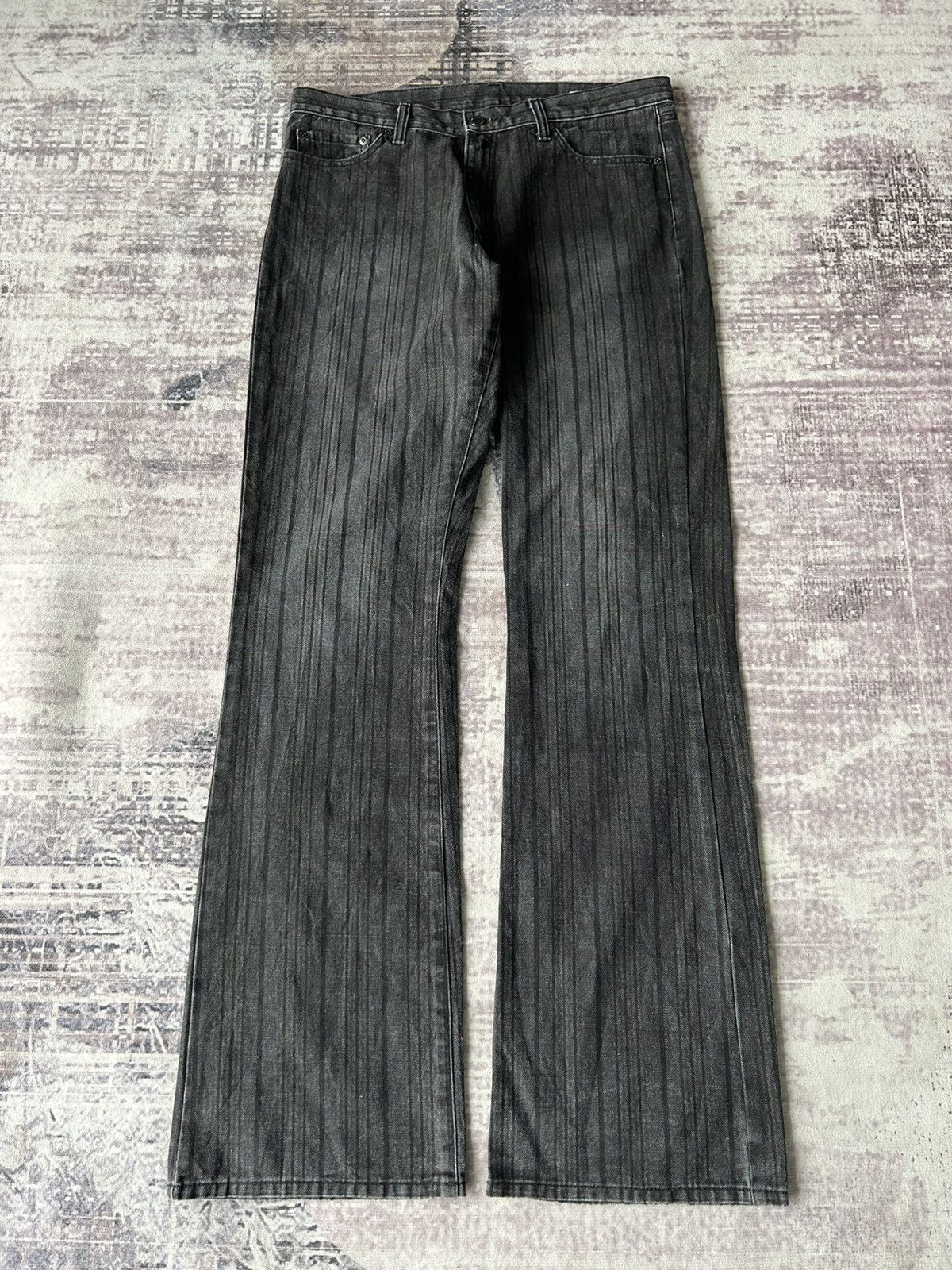 If Six Was Nine Punk Semanticdesign Flared Jeans Size US 32 / EU 48 - 3 Thumbnail