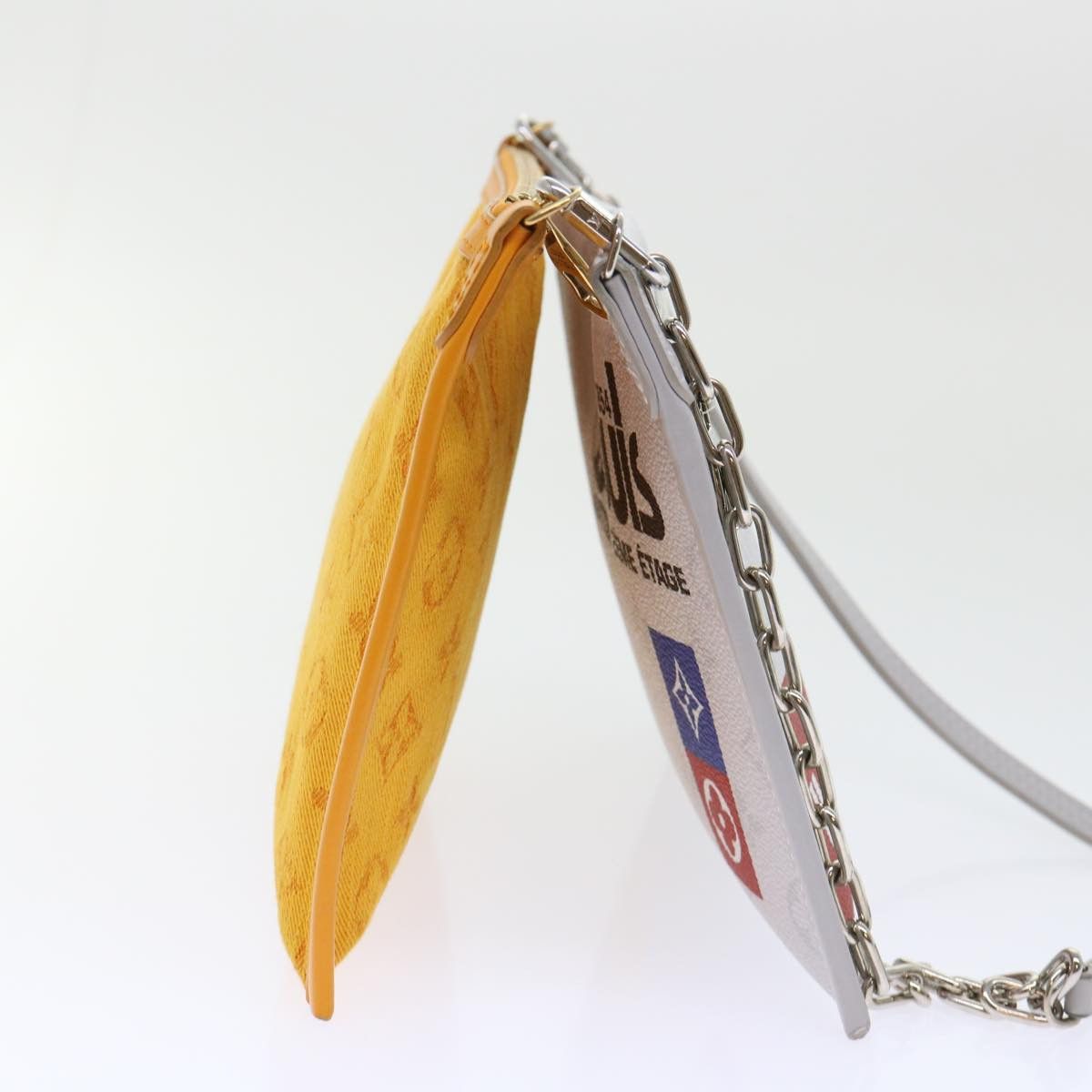 Louis Vuitton LOUIS VUITTON Monogram White Flat Mensenger Shoulder Bag Size ONE SIZE - 6 Thumbnail