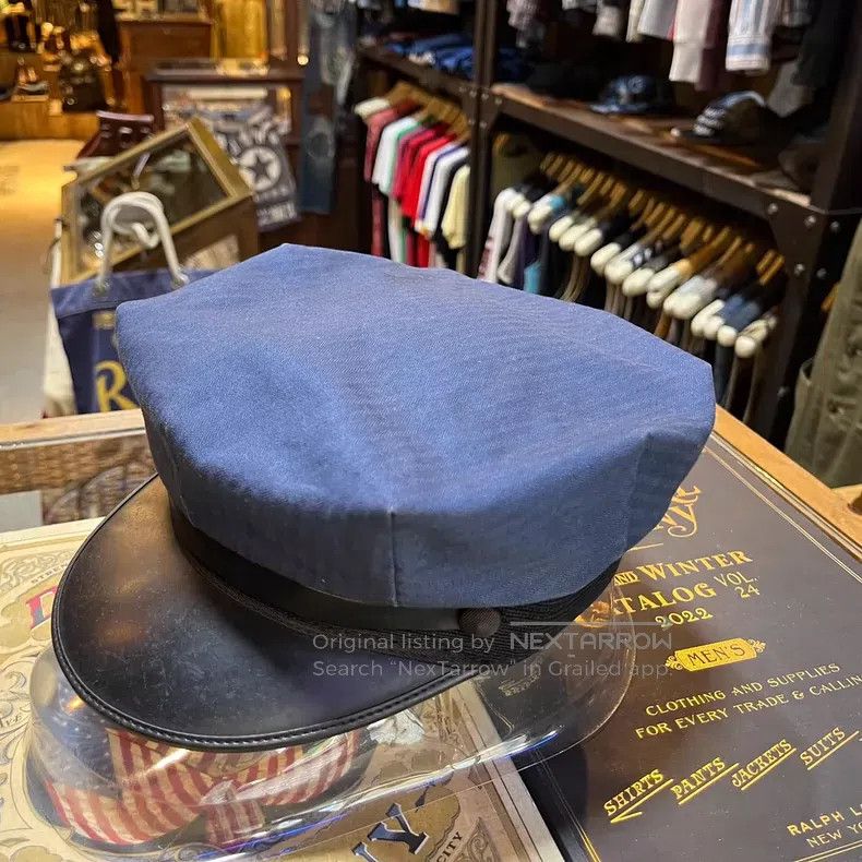 RRL Ralph Lauren RRL Ralph Lauren Original year American-made leather cap w Size ONE SIZE - 3 Thumbnail