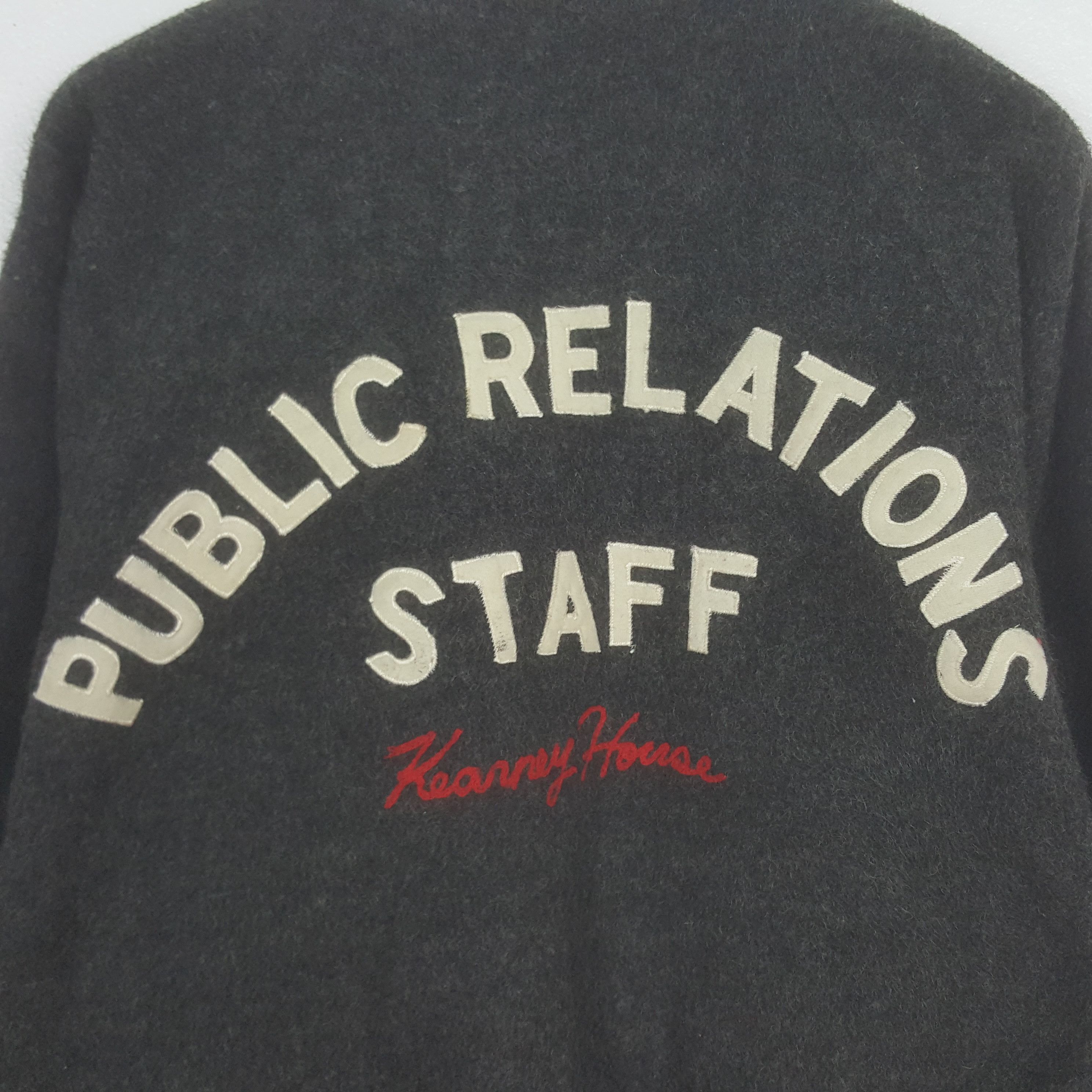 Other Vintage Public Relations Staff Varsity Bomber Jacket Size US M / EU 48-50 / 2 - 2 Thumbnail