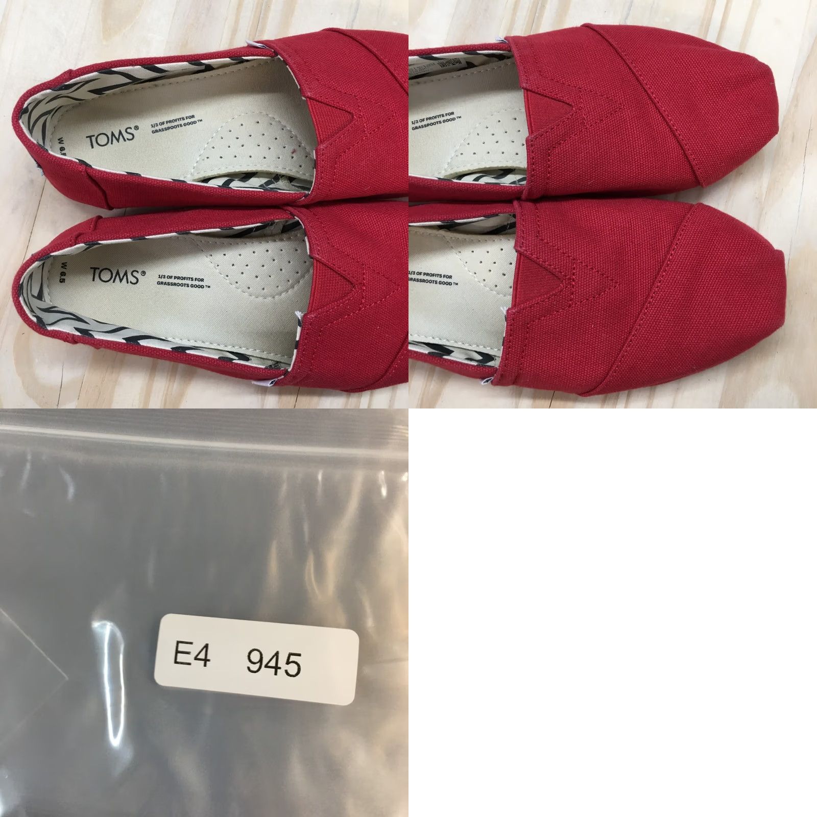 Toms TOMS Alpargatas Loafer Womens 6.5 Red Slip On Flats Casual Comfort Shoes Size US 7 / IT 37 - 9 Thumbnail