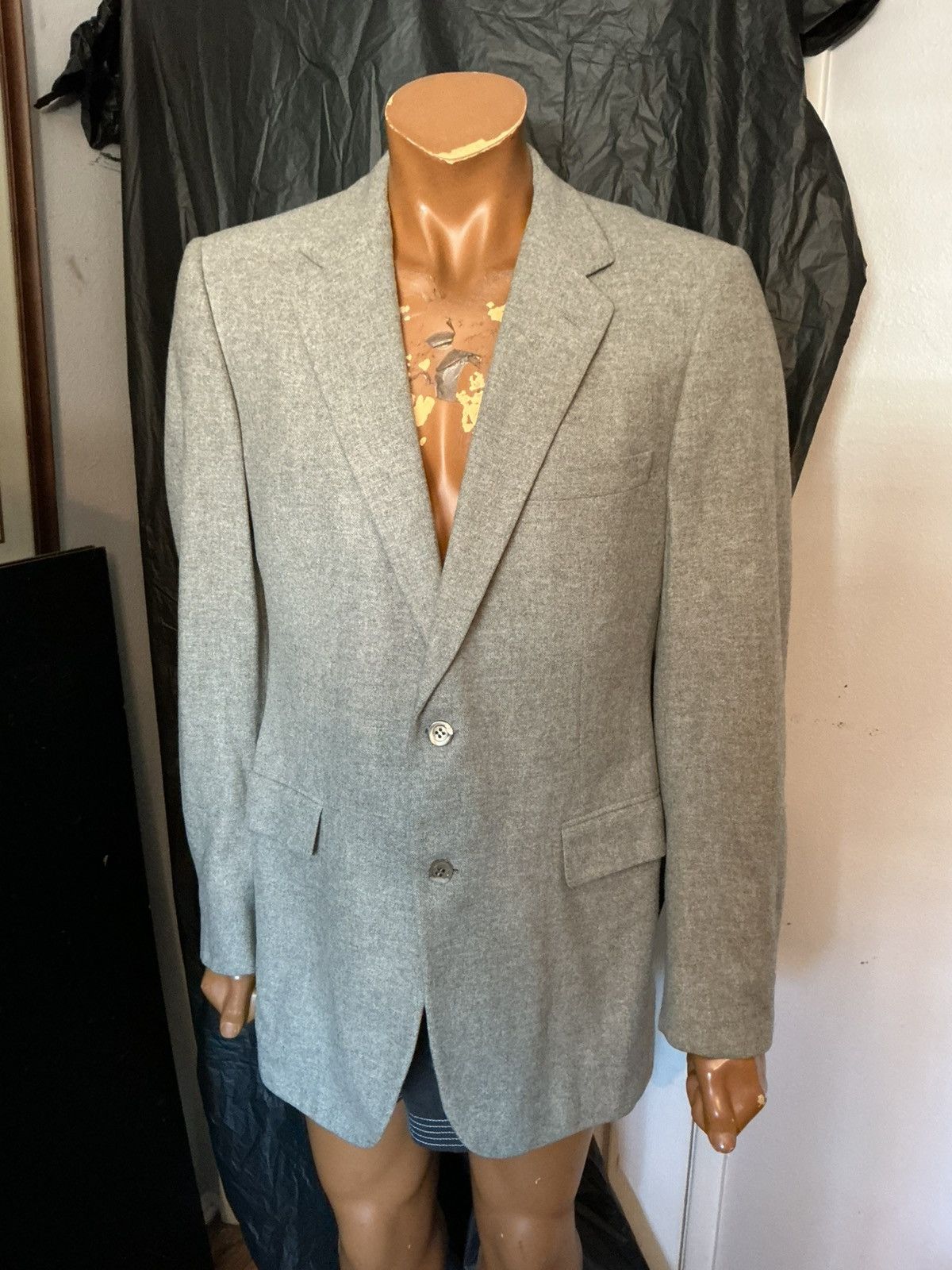 Neiman Marcus Neiman Marcus Envoy 100% Cashmere Tracer Blazer Jacket Size 42L - 9 Thumbnail