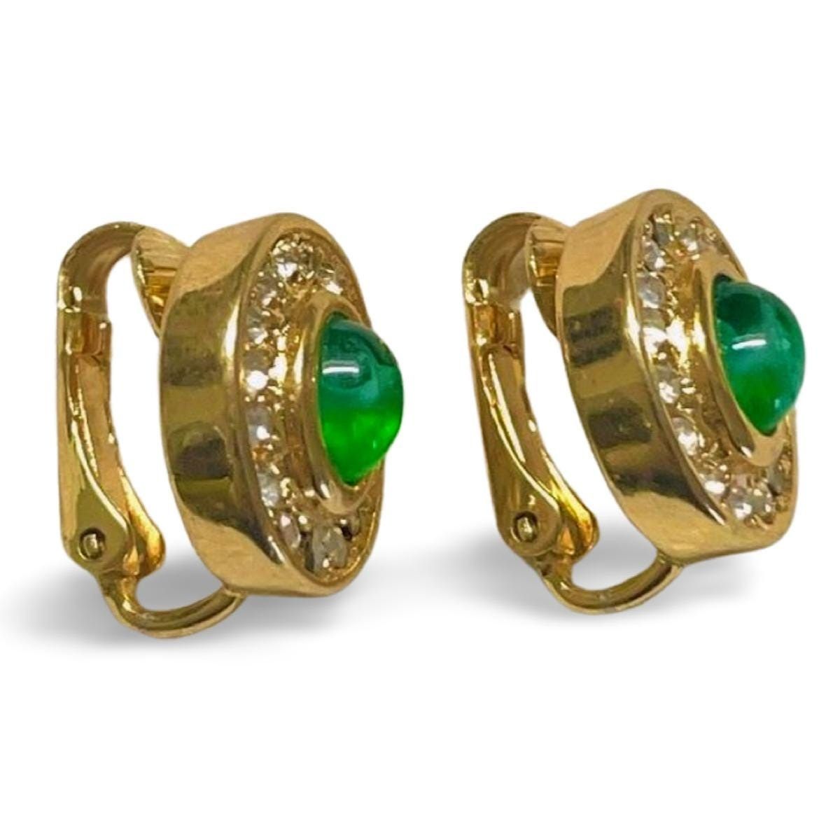 Dior Vintage Christian Dior earrings with green glass Size ONE SIZE - 3 Thumbnail