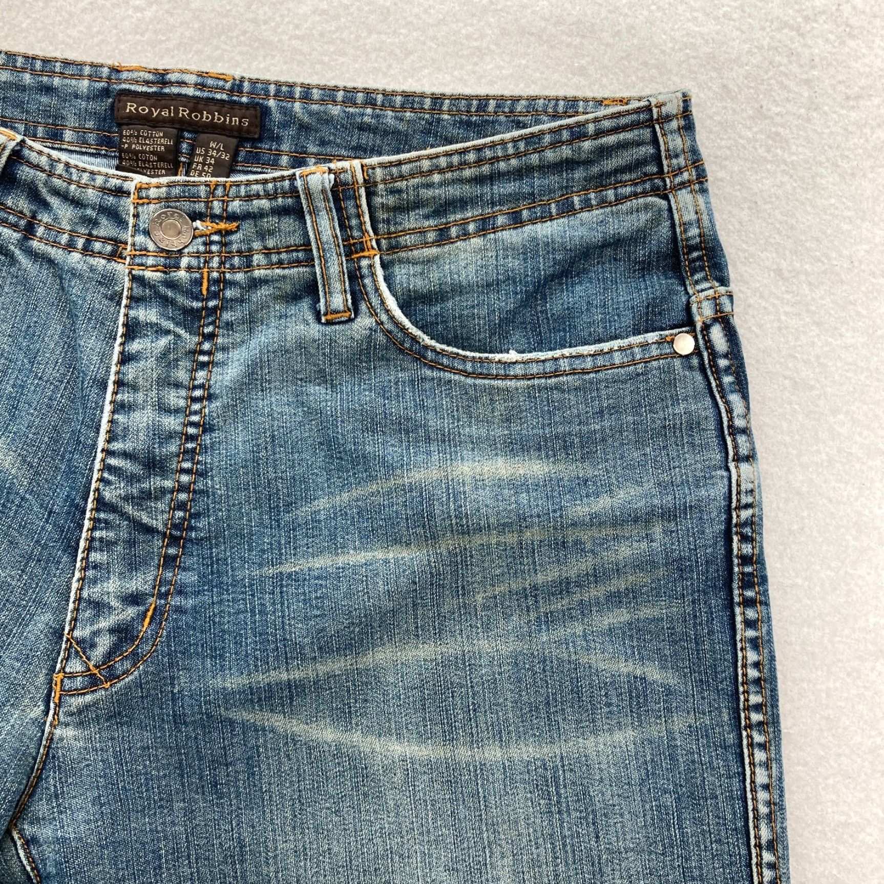 Royal Robbins VINTAGE Royal Robbins Jeans Mens 34x32 Relaxed Straight Leg Blue Denim Hong Kong Size US 34 / EU 50 - 4 Thumbnail