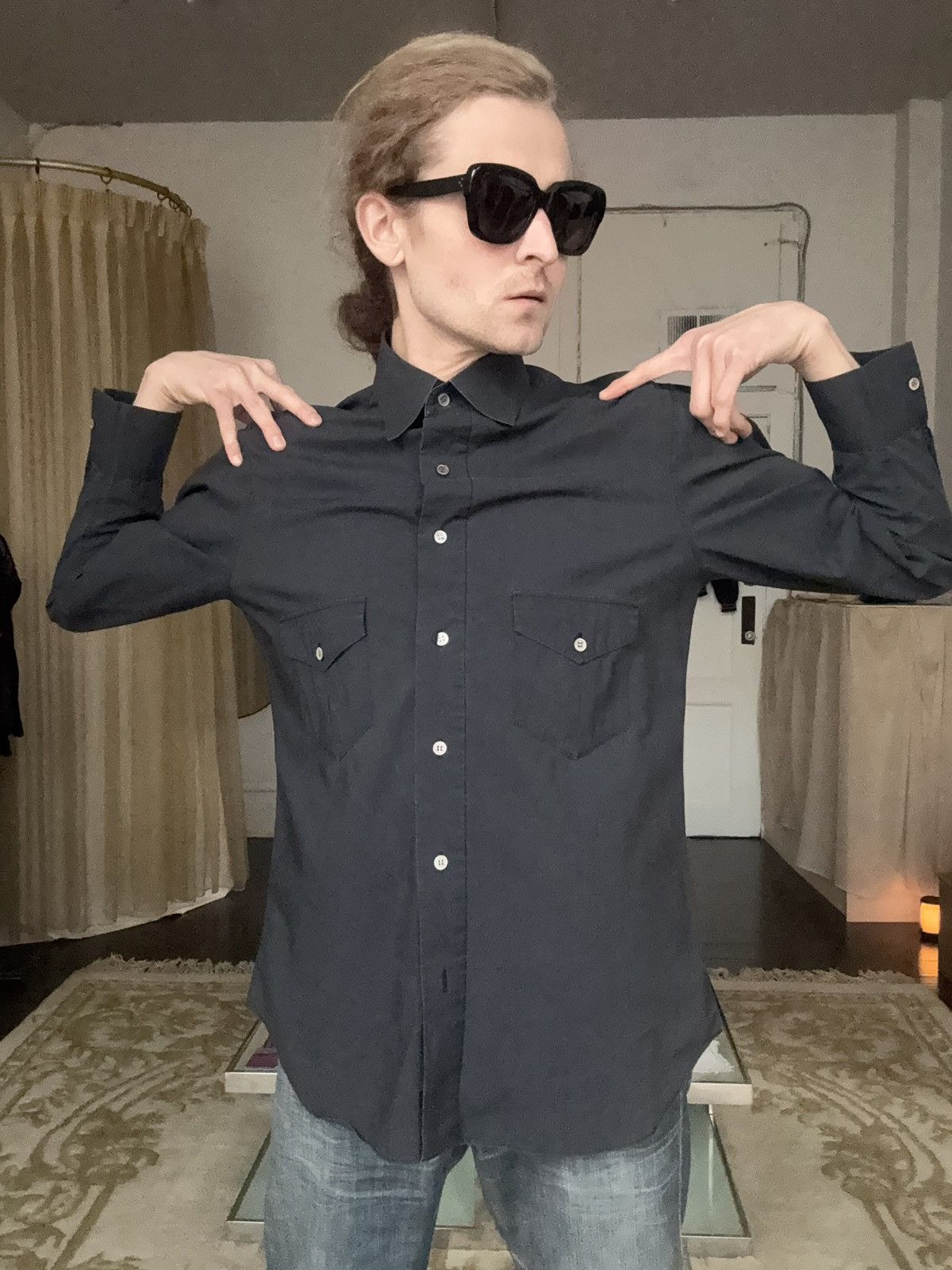 Other Alexander Van Slobbe Archive Garment Dyed Western Shirt Size US M / EU 48-50 / 2 - 9 Thumbnail