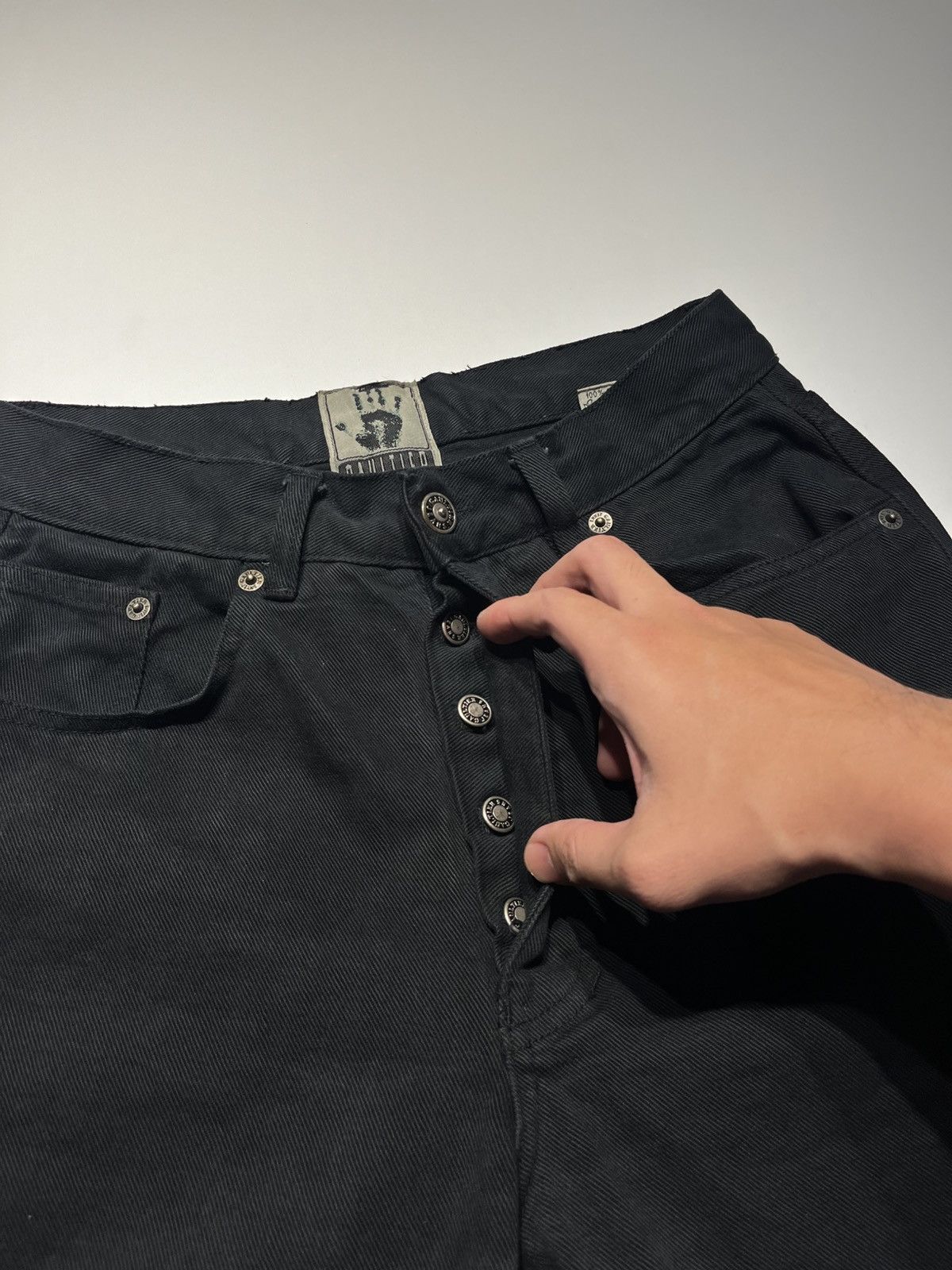 Jean Paul Gaultier 90s Jean Paul Gaultier Jean’s Black Denim Jeans Size US 29 - 7 Thumbnail