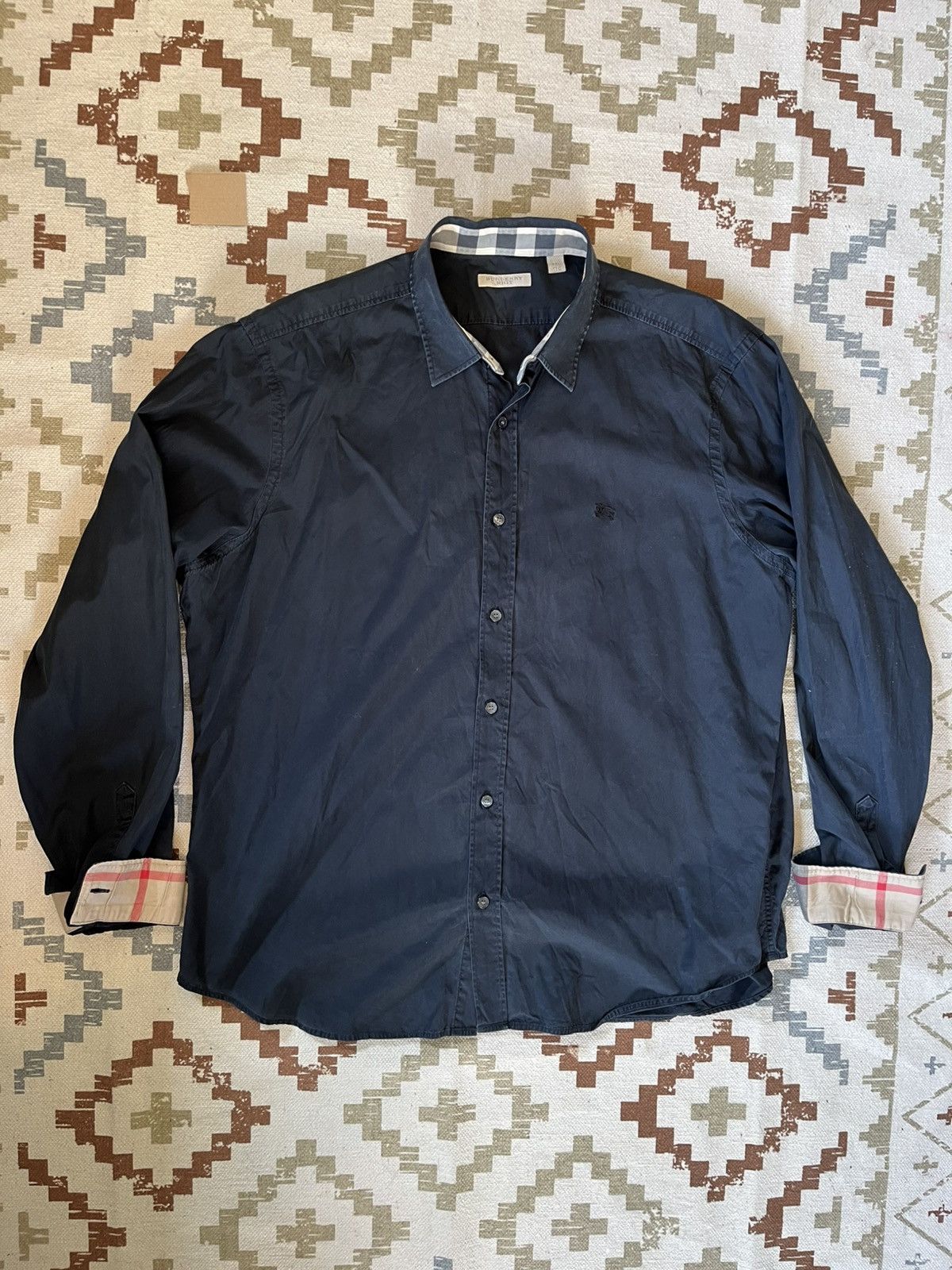 Burberry × Designer × Vintage Vintage Burberrys Button up Nova Check Shirt casual burberry Size US XL / EU 56 / 4 - 2 Thumbnail
