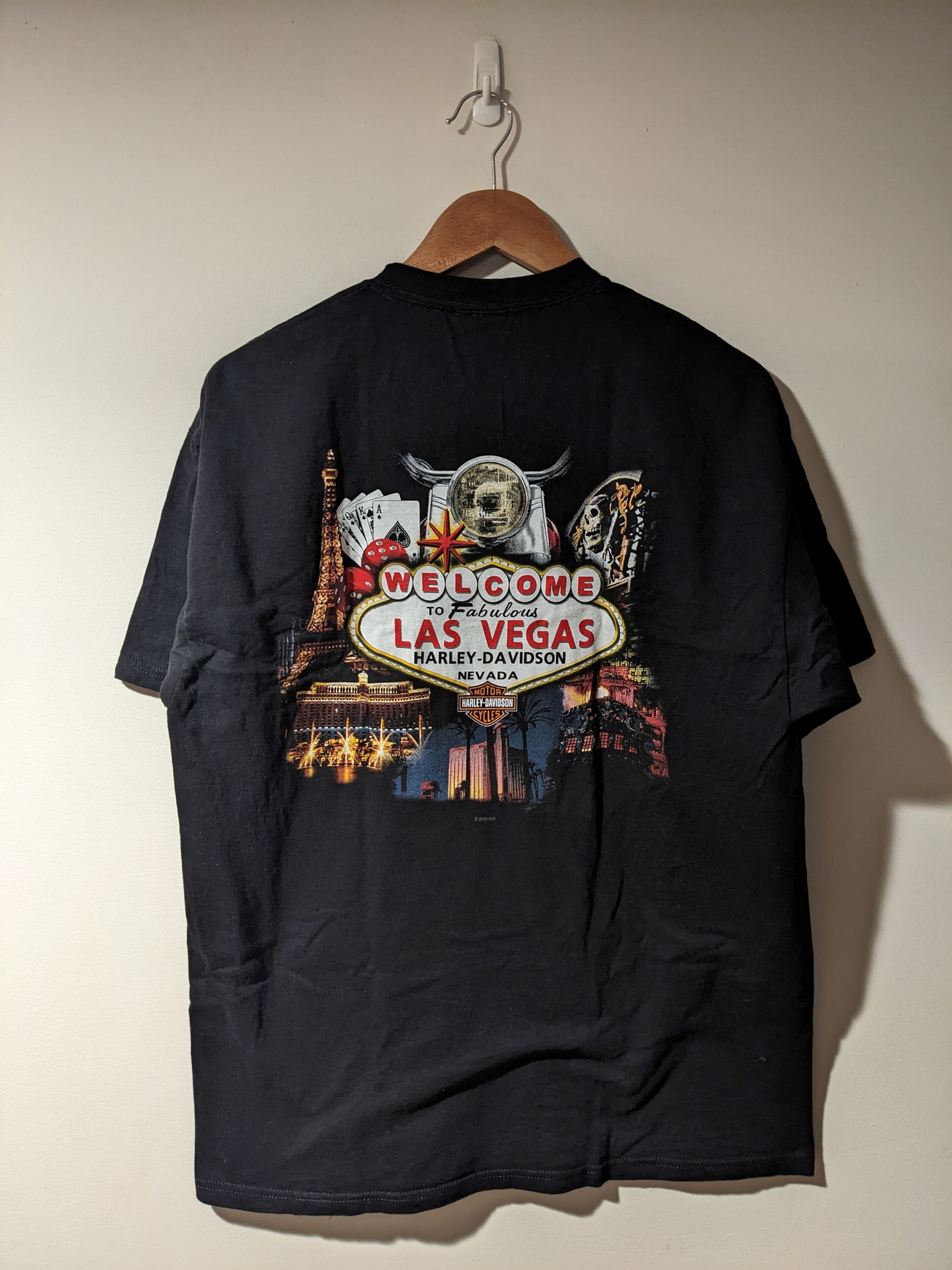 Harley Davidson Vintage 2003 Harley Davidson Motorcycle Las Vegas T-Shirt Size US L / EU 52-54 / 3 - 1 Thumbnail