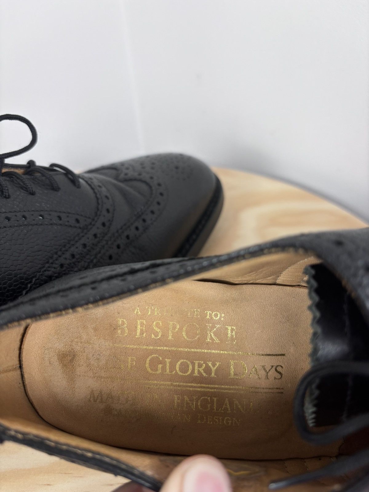 These Glory Days These Glory Days Bespoke Men’s Black Leather Oxford Shoes Size US 8 / EU 41 - 18 Thumbnail