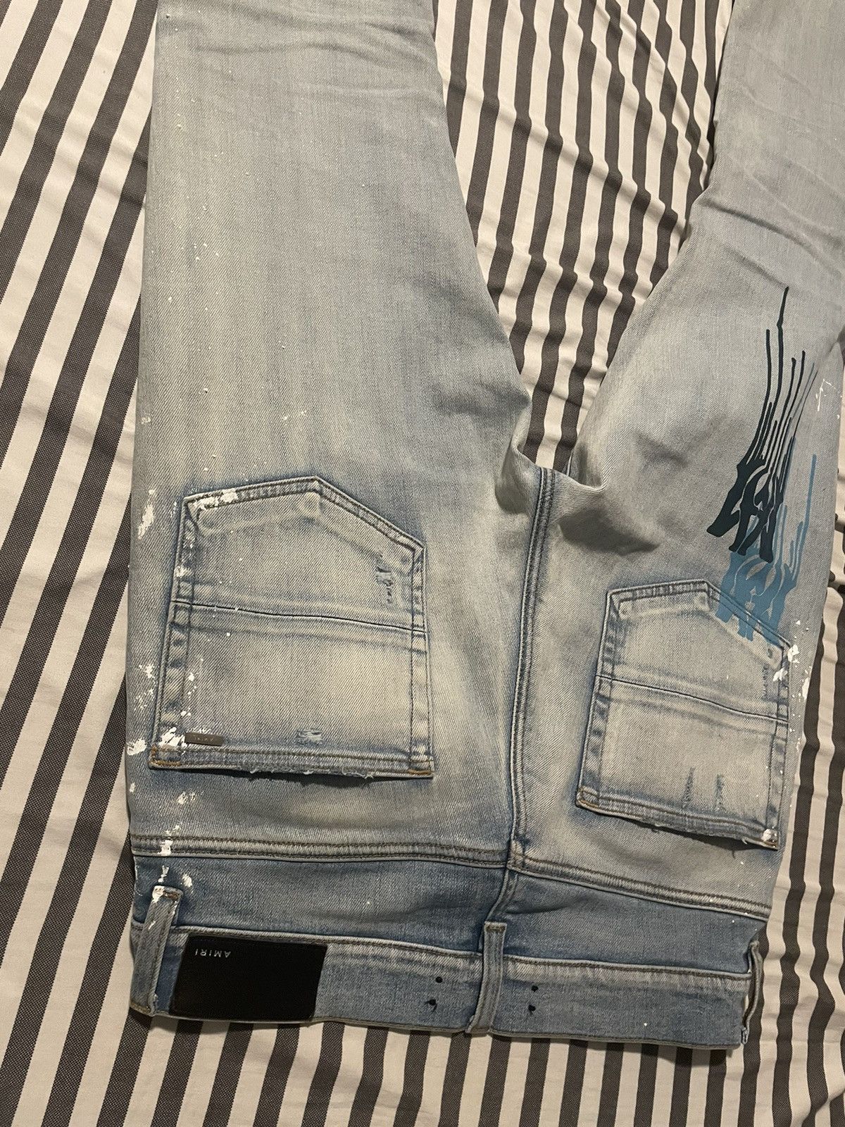 Amiri Amiri paint drip denim blue Size US 30 / EU 46 - 12 Thumbnail