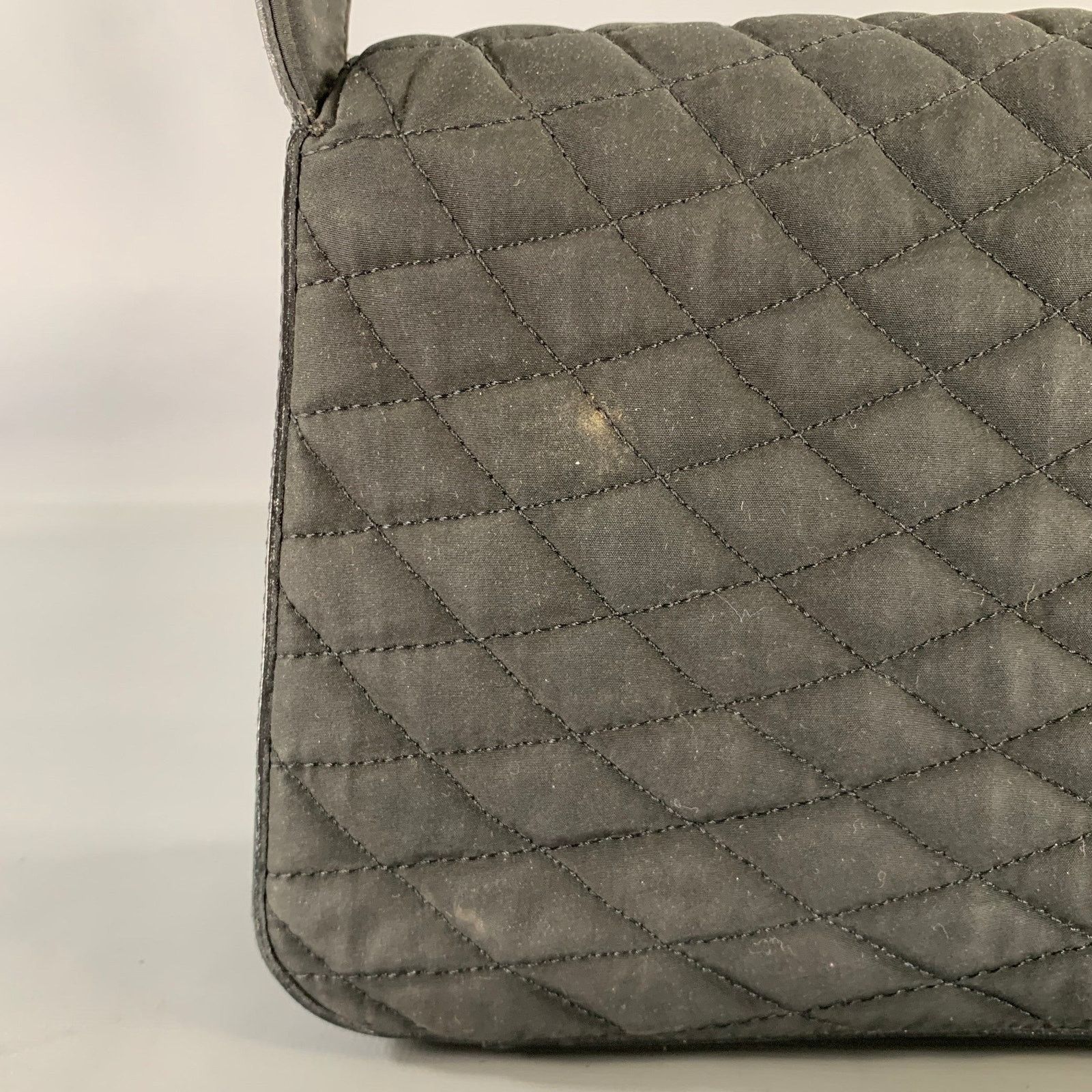 Bally BALLY Black Silver Quilted Leather Fabric Shoulder Bag Size ONE SIZE - 10 Thumbnail