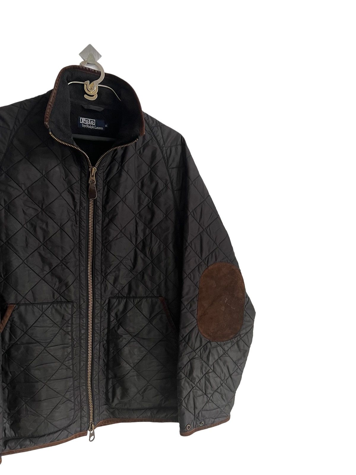 RRL Ralph Lauren Vintage 1990s Polo RL 💎 Quilted Leather Bomber Jacket Size US M / EU 48-50 / 2 - 5 Thumbnail