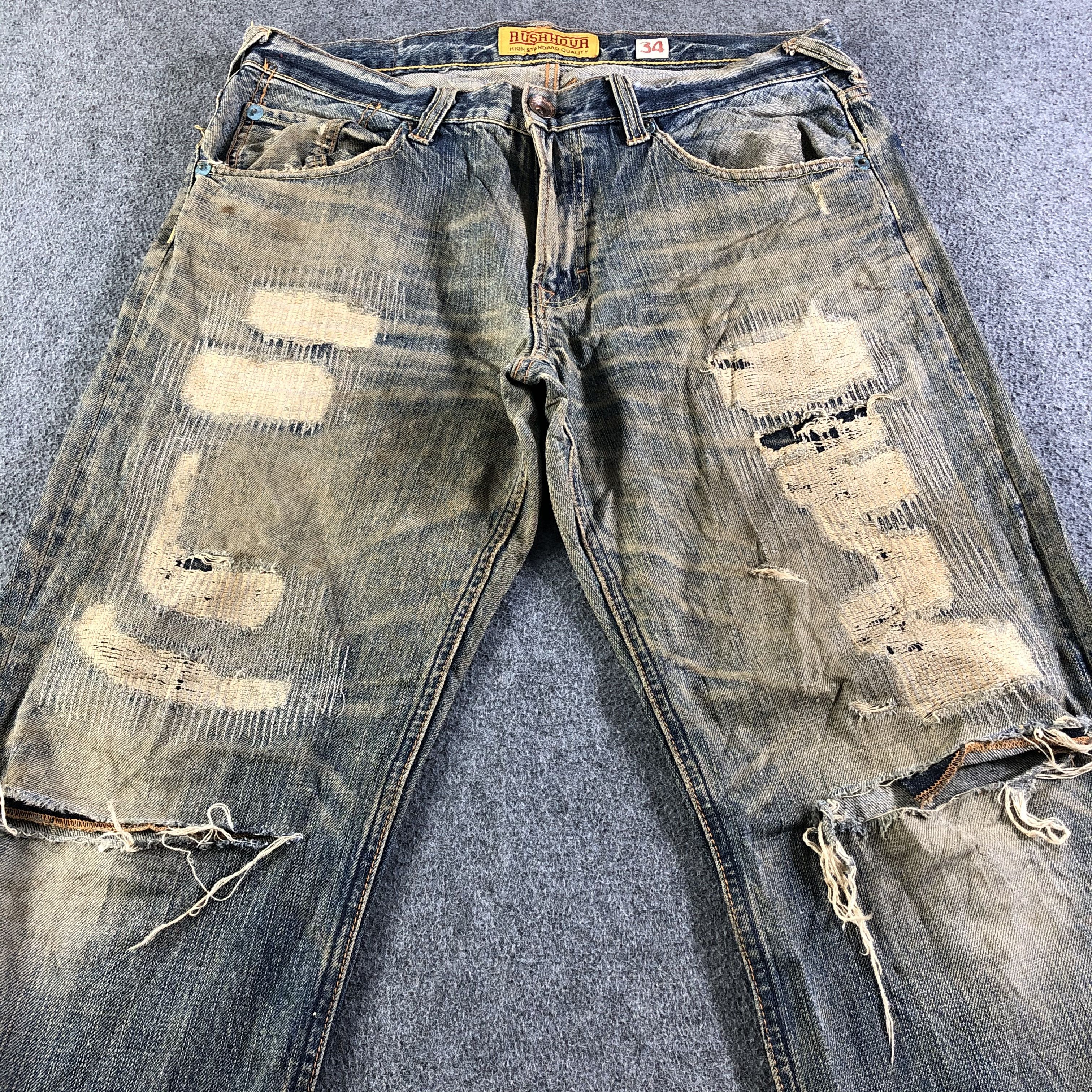 Japanese Brand Vintage Rush Hour Jeans-J4567 Size US 35 - 3 Thumbnail