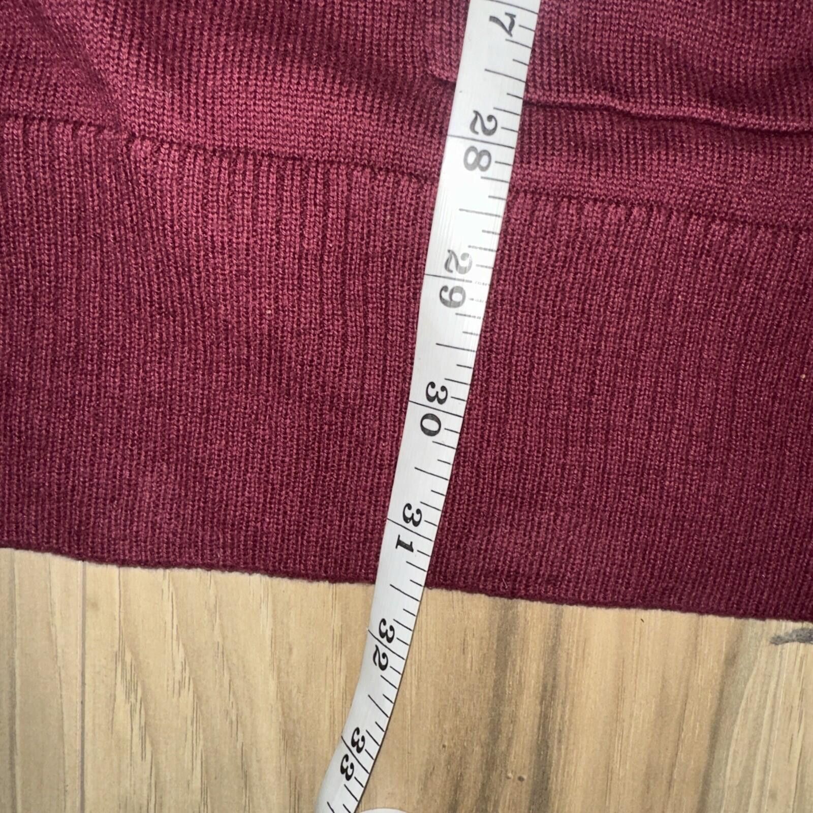 Other Turtle Neck Burgundy Zipper Neck Long Sleeve Sweater Size 1X Size XL / US 12-14 / IT 48-50 - 6 Thumbnail