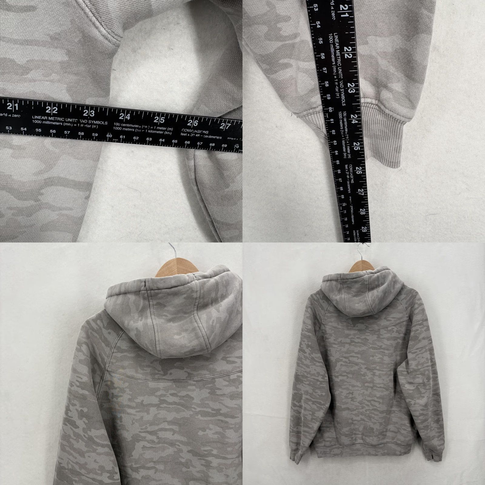 Vintage Alphalete Hoodie Mens Large Gray Camo Fleece Pullover Gym Training Athletic PBNS Size US L / EU 52-54 / 3 - 8 Thumbnail