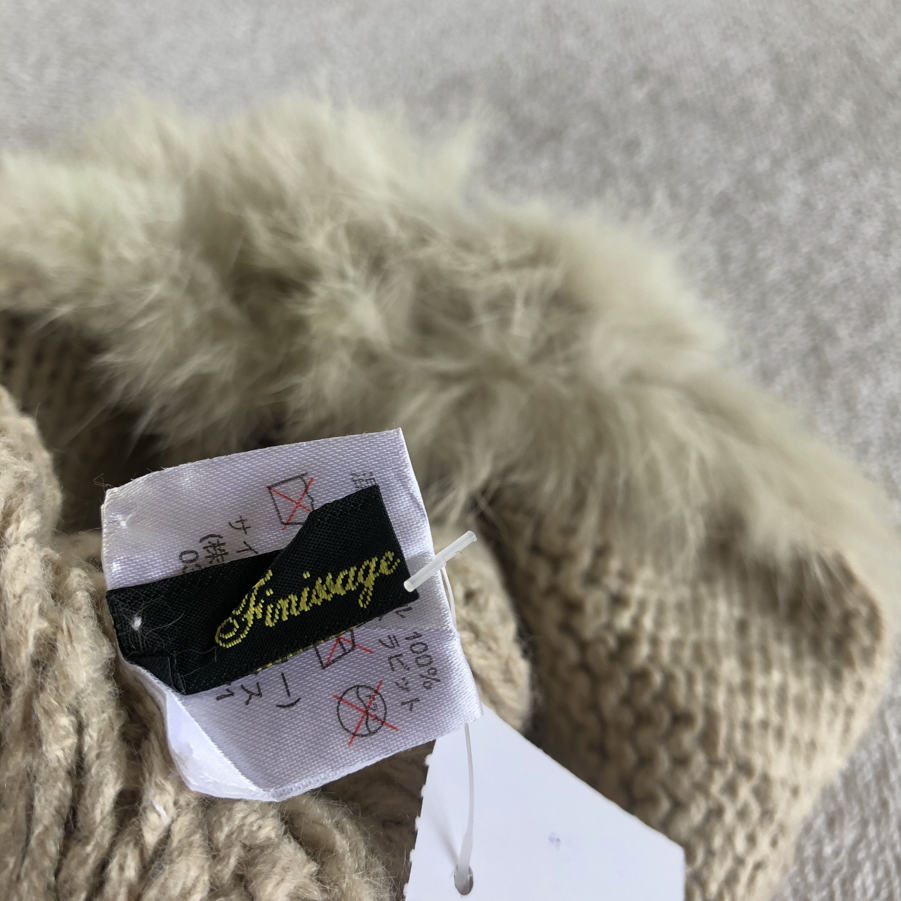Japanese Brand Vintage Faux Fur Beanie Aran Isle Knit Snow Caps Hats Size ONE SIZE - 6 Thumbnail