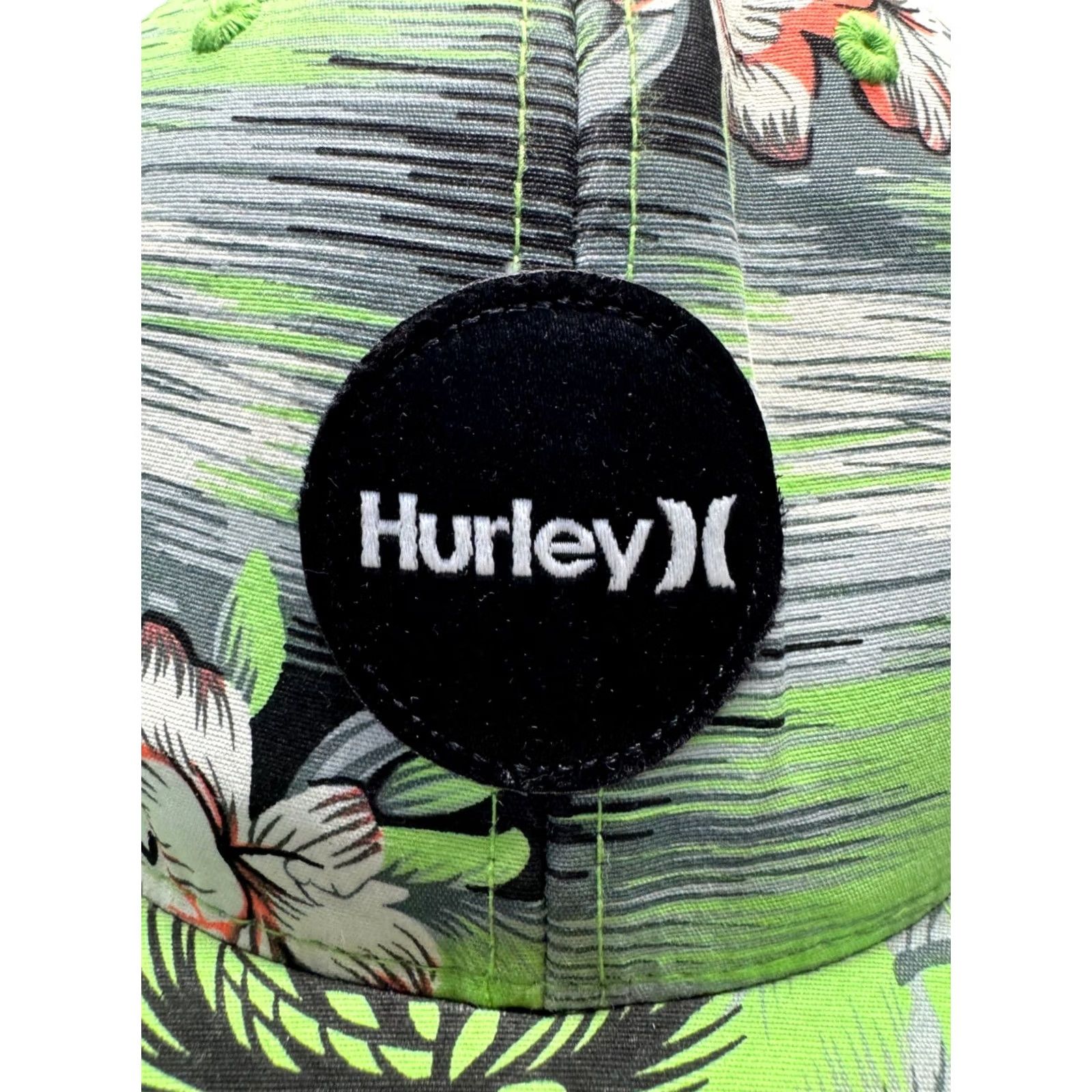 Hurley Hurley Snapback Hat One Size Green Tropical Floral Adjustable Cap Mens Size ONE SIZE - 5 Thumbnail