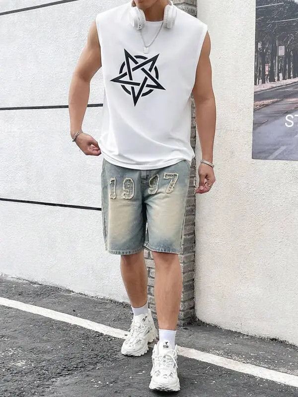 Jean Hadate x Kamon Jorts Vintage Washed Distressed Denim Size US 32 / EU 48 - 5 Thumbnail