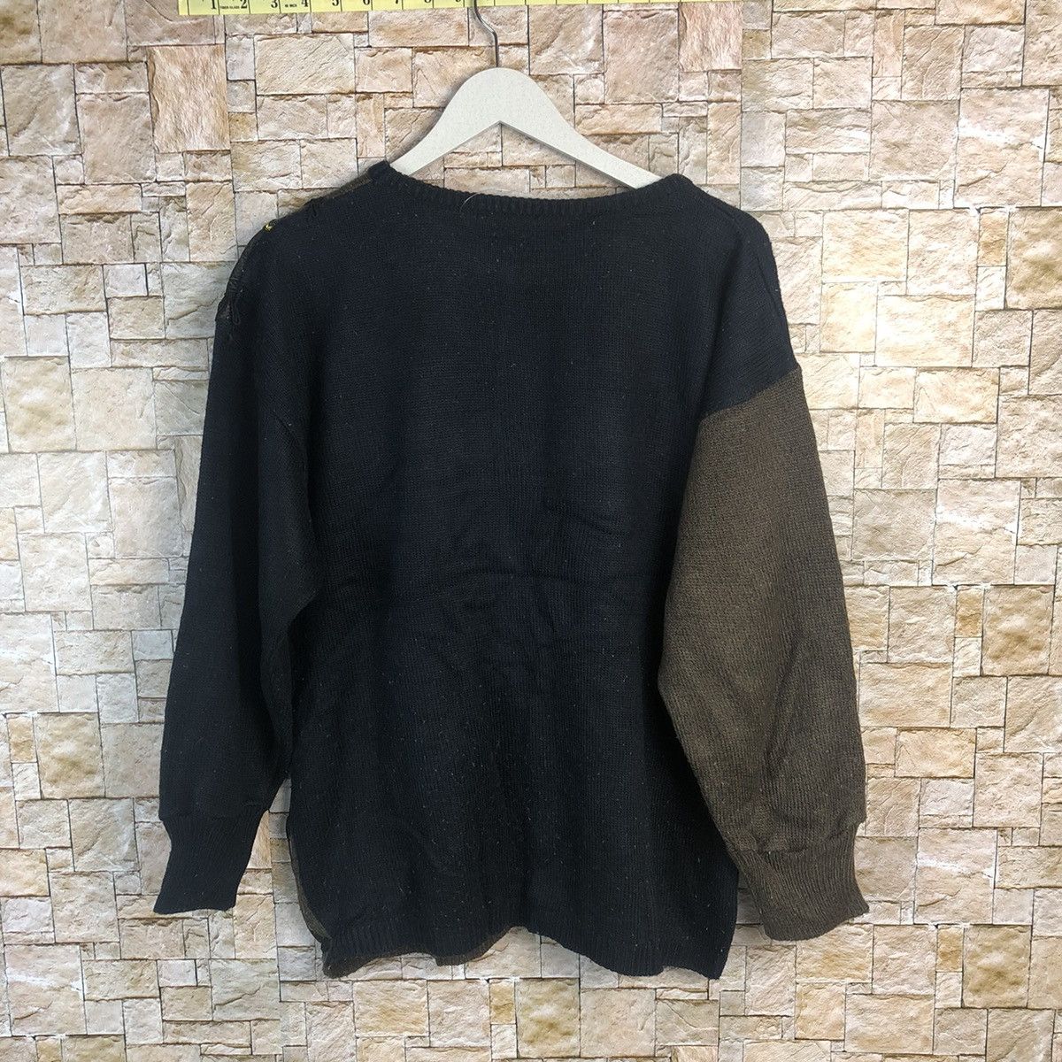 Vintage Cheetah art design vintage Black sweatshirt Knitwear #A164 Size L / US 10 / IT 46 - 10 Thumbnail