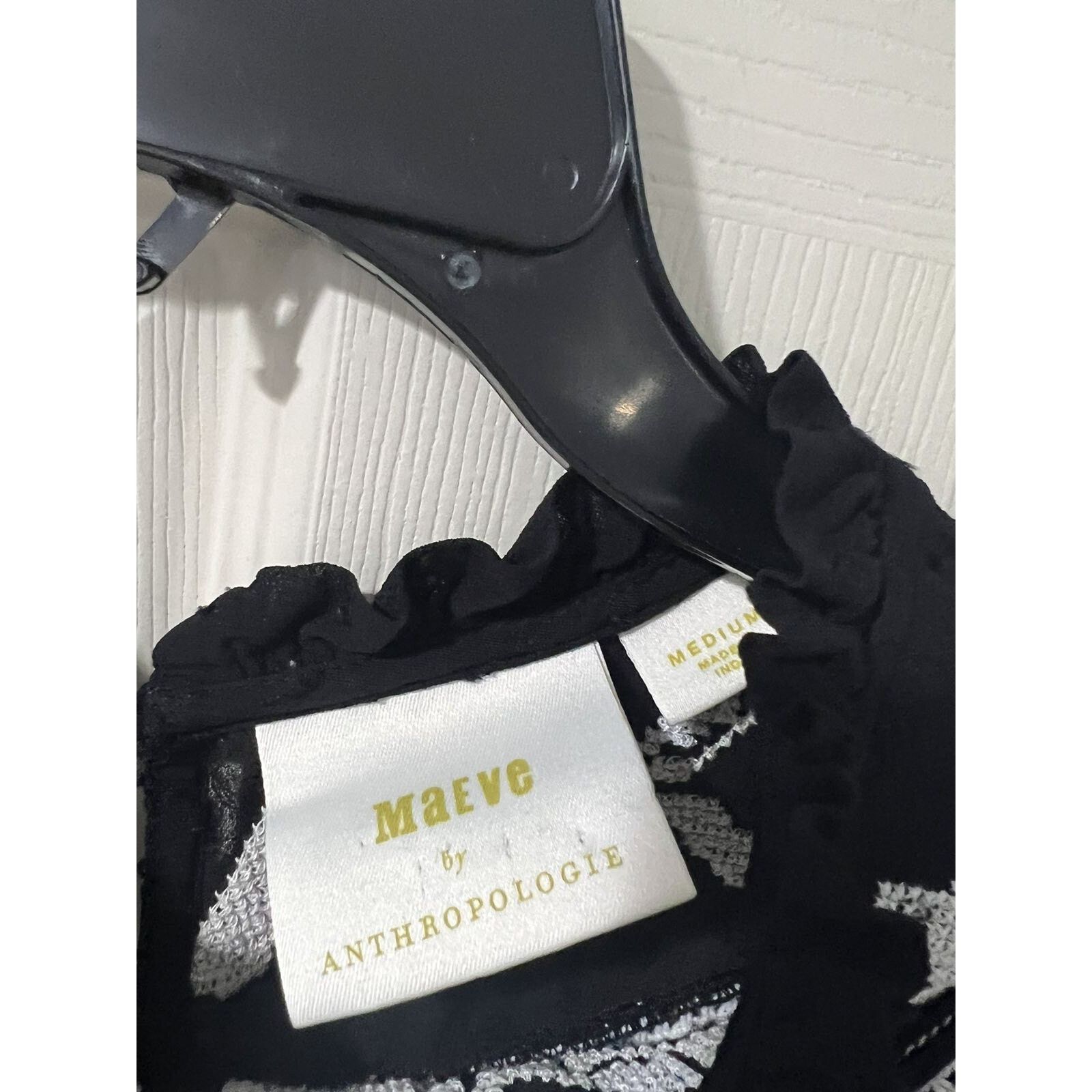 Anthropologie Anthropologie Maeve Winona Blouse Black top Size M A002032 Size M / US 6-8 / IT 42-44 - 10 Thumbnail