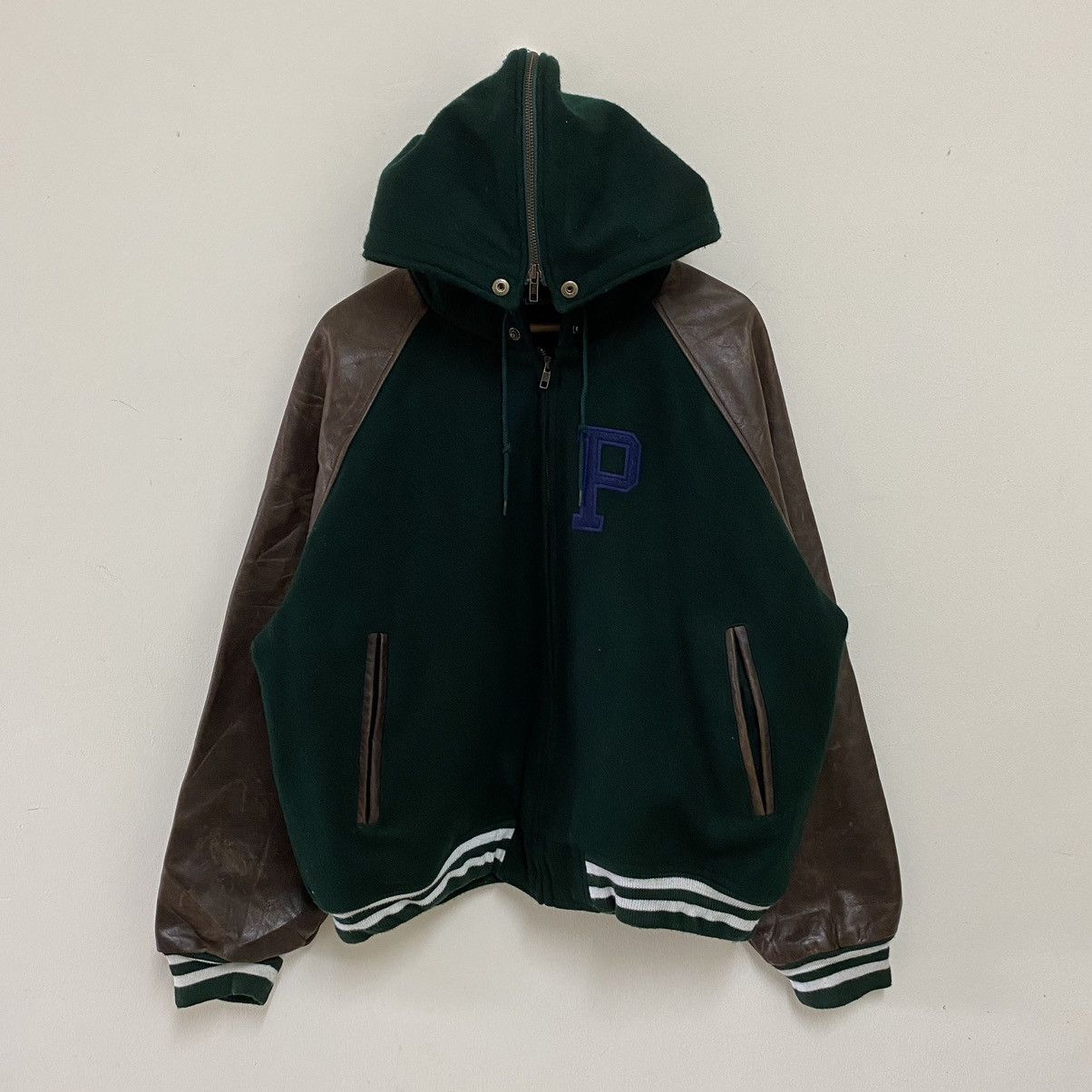 Polo Ralph Lauren VTG 90’s Polo Sport Hybrid Leather Patina Sleeve Jacket Size US L / EU 52-54 / 3 - 8 Thumbnail