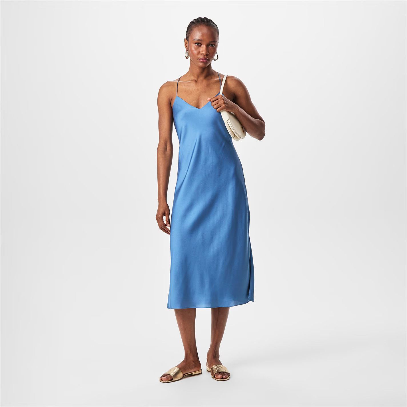 Lauren Ralph Lauren o1g2r1mq0825 Nokithe Midi Dress in Pale Azure Size S / US 4 / IT 40 - 5 Thumbnail