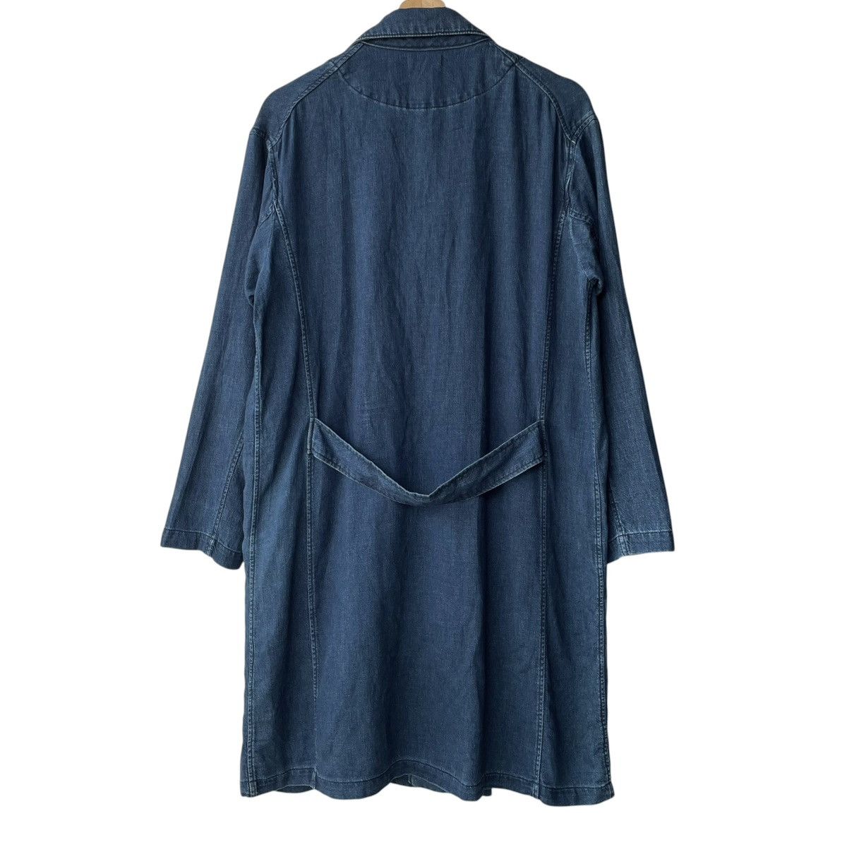 Issey Miyake Plantation Issey Miyake Design IS Vintage Denim Overcoat Size M / US 6-8 / IT 42-44 - 2 Thumbnail
