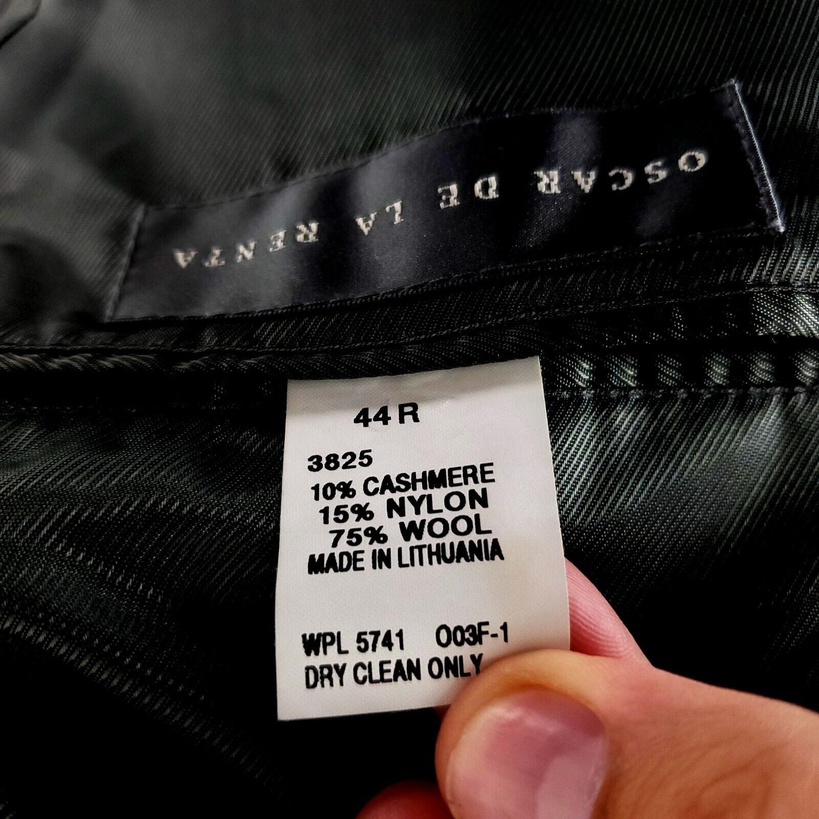 Oscar De La Renta Oscar De La Renta Wool Cashmere Nylon 3 Button Sport Coat 44 Size 44R - 8 Thumbnail