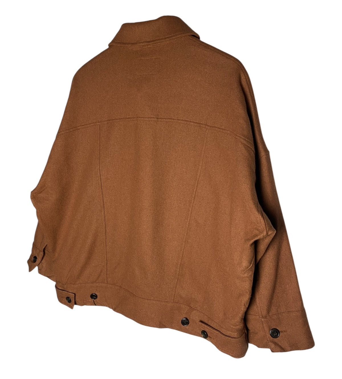 Issey Miyake Zucca by Issey Miyake Brown Button Wool Jacket Size US L / EU 52-54 / 3 - 4 Thumbnail