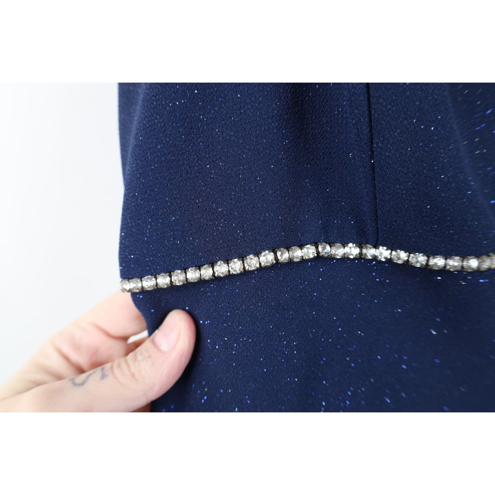 Vintage Vintage 90s Y2K Babydoll Beaded Glitter Prom Formal Dress Size L / US 10 / IT 46 - 7 Thumbnail