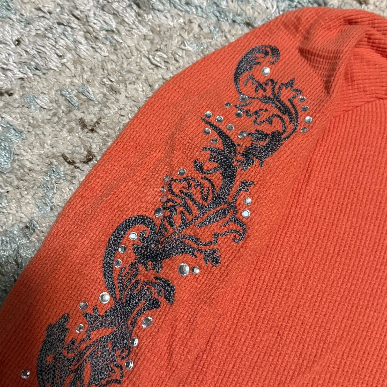 Ariat Ariat Waffle Knit Thermal Hoodie Large Western Coral Size L / US 10 / IT 46 - 2 Thumbnail