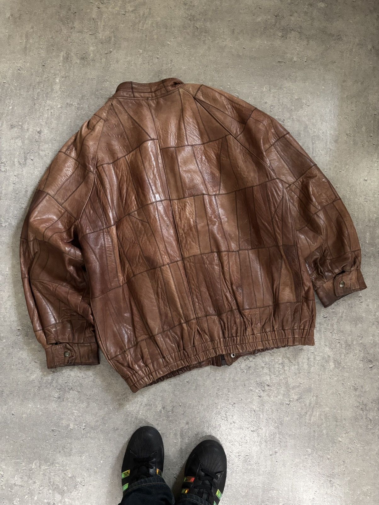 Vintage Real Leather Vintage Boxy Leather Jacket Y2K Streetwear L Size US L / EU 52-54 / 3 - 21 Thumbnail