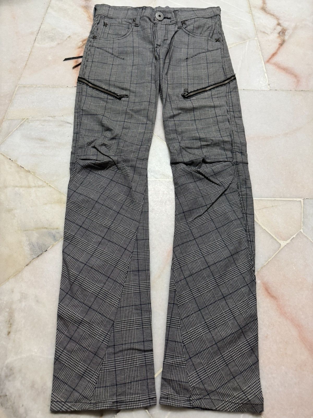 Lee RARE VINTAGE LEE COWBOY TARTAN ZIPPER CARGO BUCKLE BACK Size US 29 - 3 Thumbnail