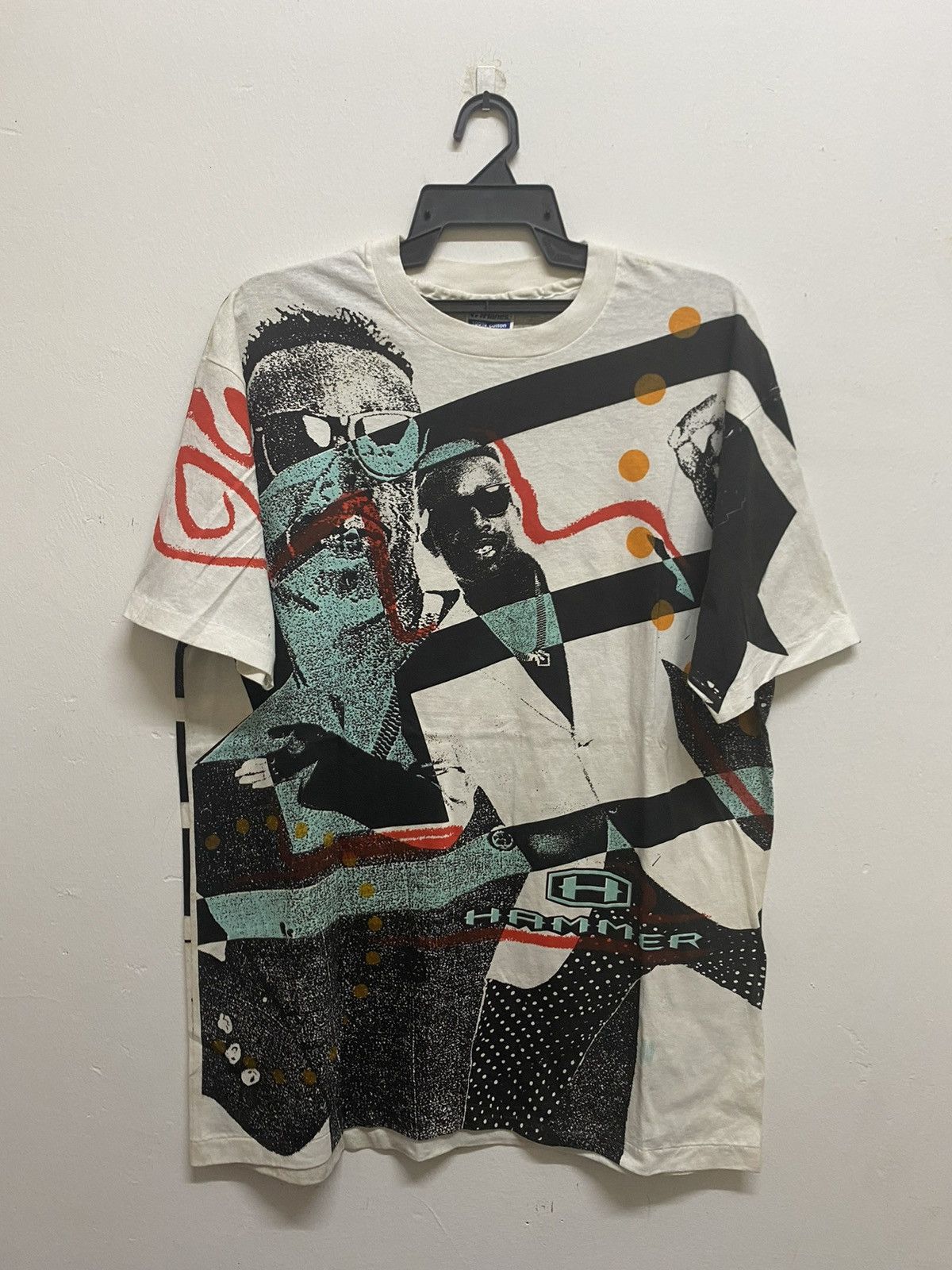 Rap Tees × Vintage Vintage 90’s MC Hammer Fullprint Rap Tees Size US XL / EU 56 / 4 - 1 Thumbnail