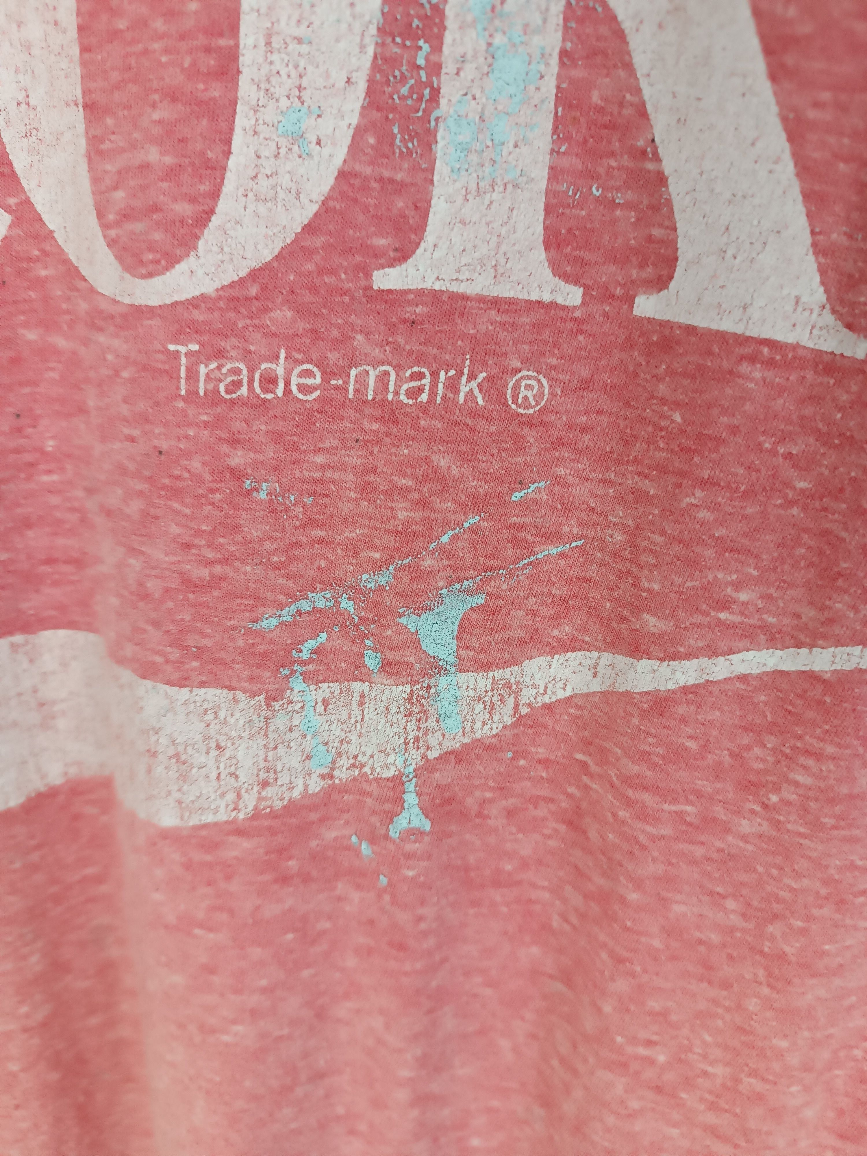 Coca Cola THRASHED FADED VINTAGE COCA COLA DISTRESSED PAINT STAINS TEE Size US XL / EU 56 / 4 - 7 Thumbnail