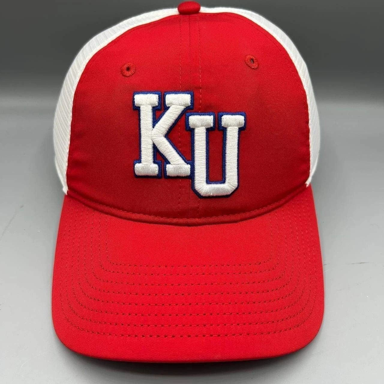 The Game Kansas Jayhawks NCAA Trucker Hat Men Red White Snap Back Size ONE SIZE - 1 Thumbnail