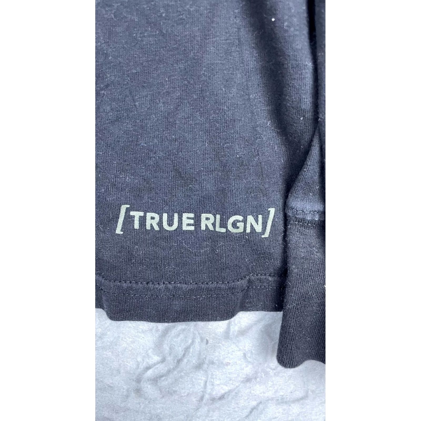 True Religion True Religion Shirt Mens Medium Green Black Long Sleeve Colorblock Tee T-Shirt Size US M / EU 48-50 / 2 - 2 Thumbnail
