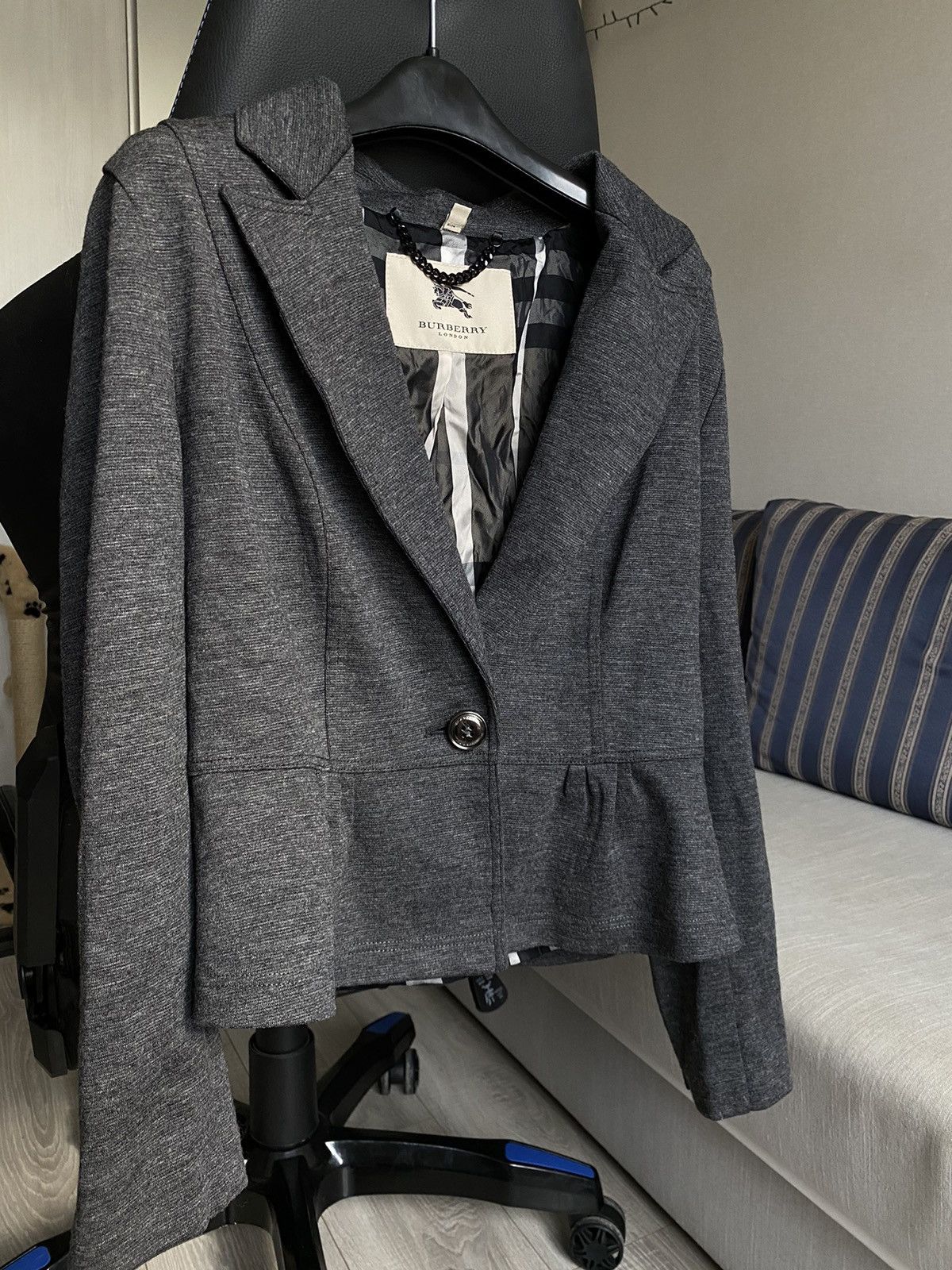 Burberry × Burberry Prorsum Burberry blazer jacket wool gray Size L / US 10 / IT 46 - 2 Thumbnail
