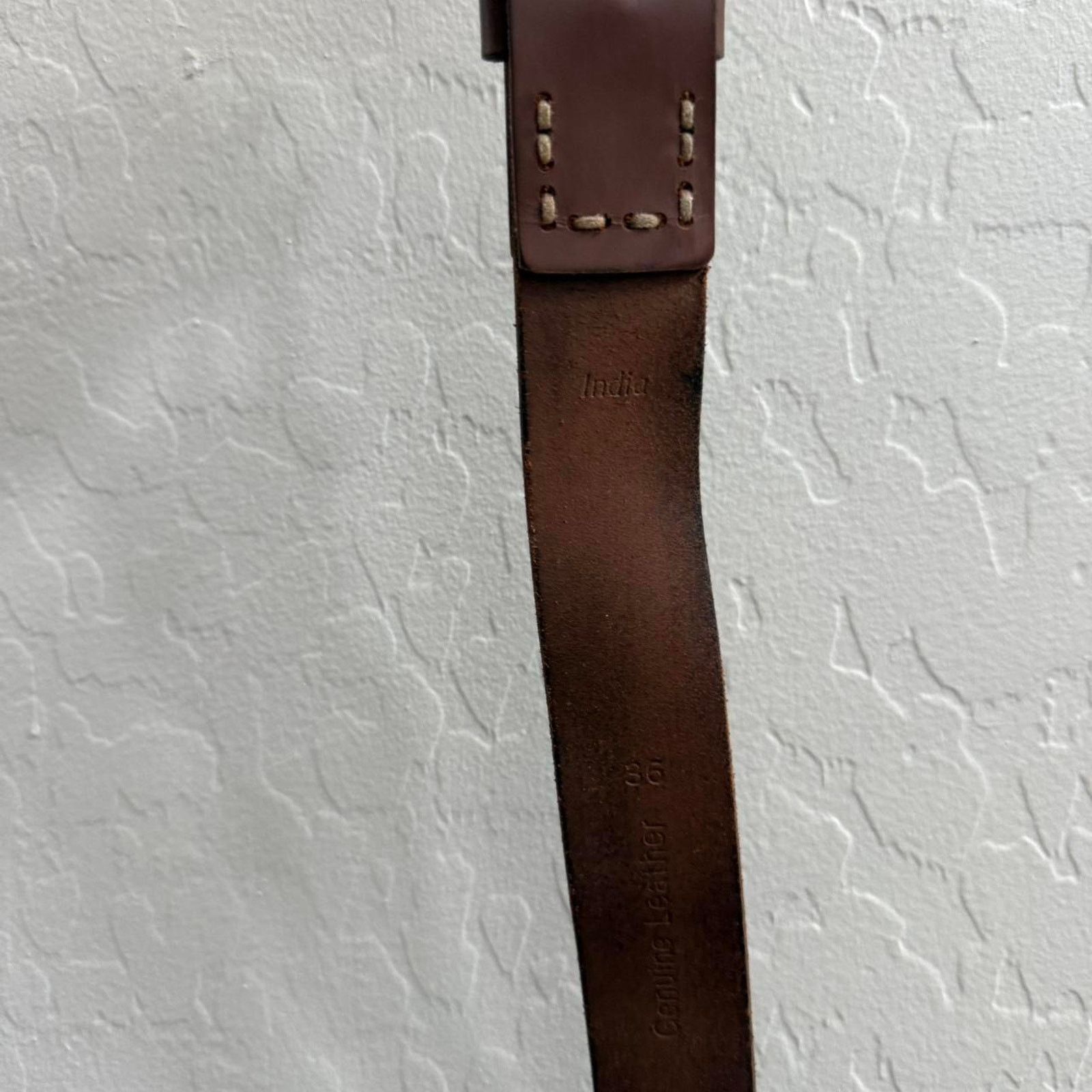 Timberland Vintage Timberland Genuine Leather Brown Belt Size 36 - 6 Thumbnail