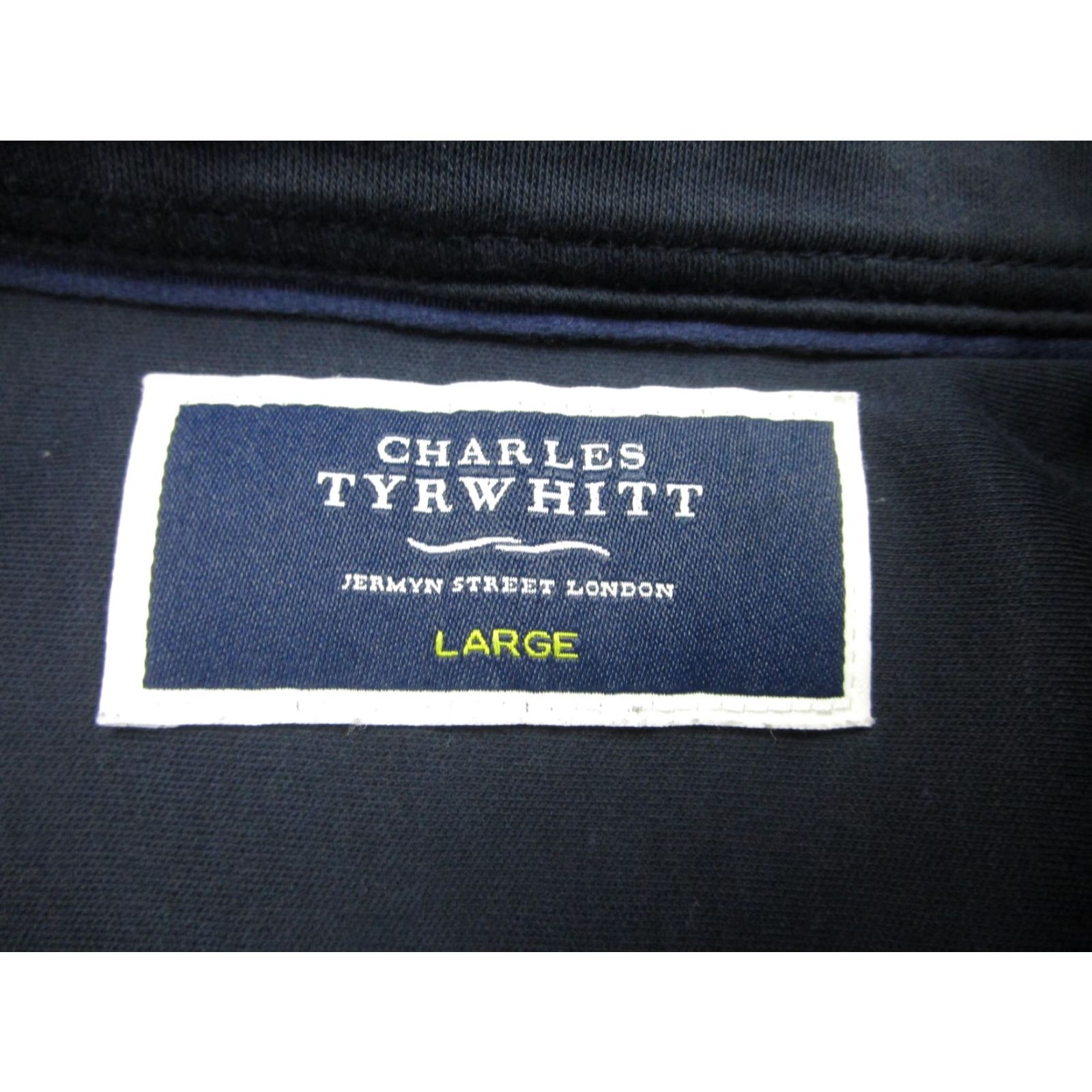 Charles Tyrwhitt Charles Tyrwhitt Shirt Mens Large Navy Blue Long Sleeve Button Front Cotton Size US L / EU 52-54 / 3 - 6 Thumbnail