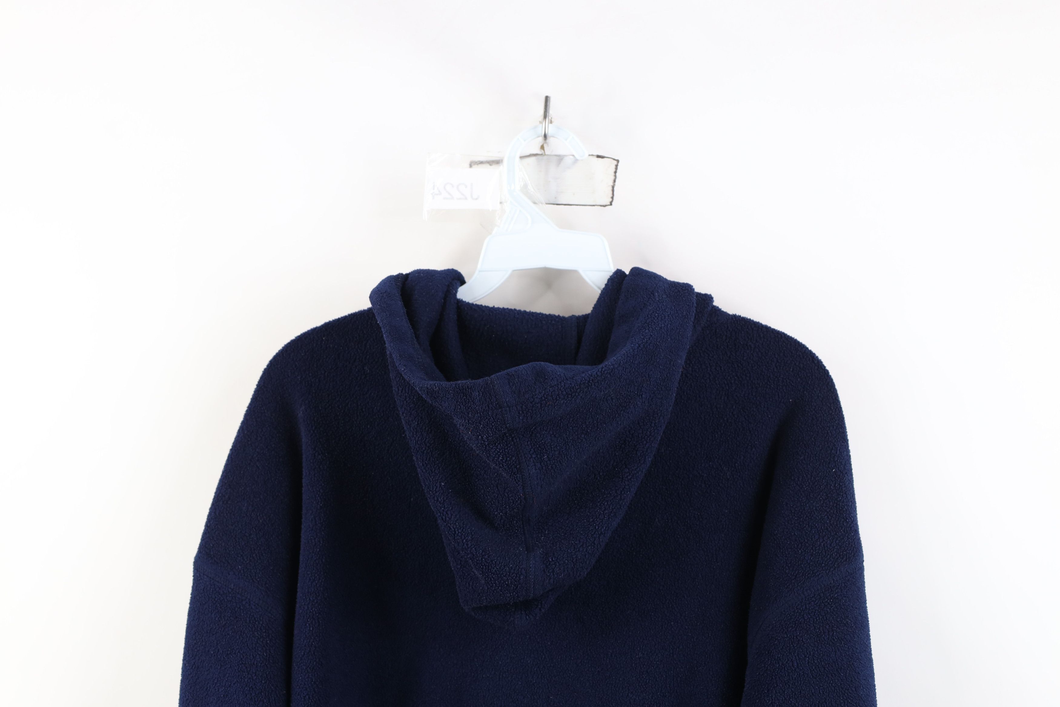 Vintage Vintage 90s Bike Baggy Fit Fleece Hoodie Sweatshirt Blue Size US XL / EU 56 / 4 - 13 Thumbnail