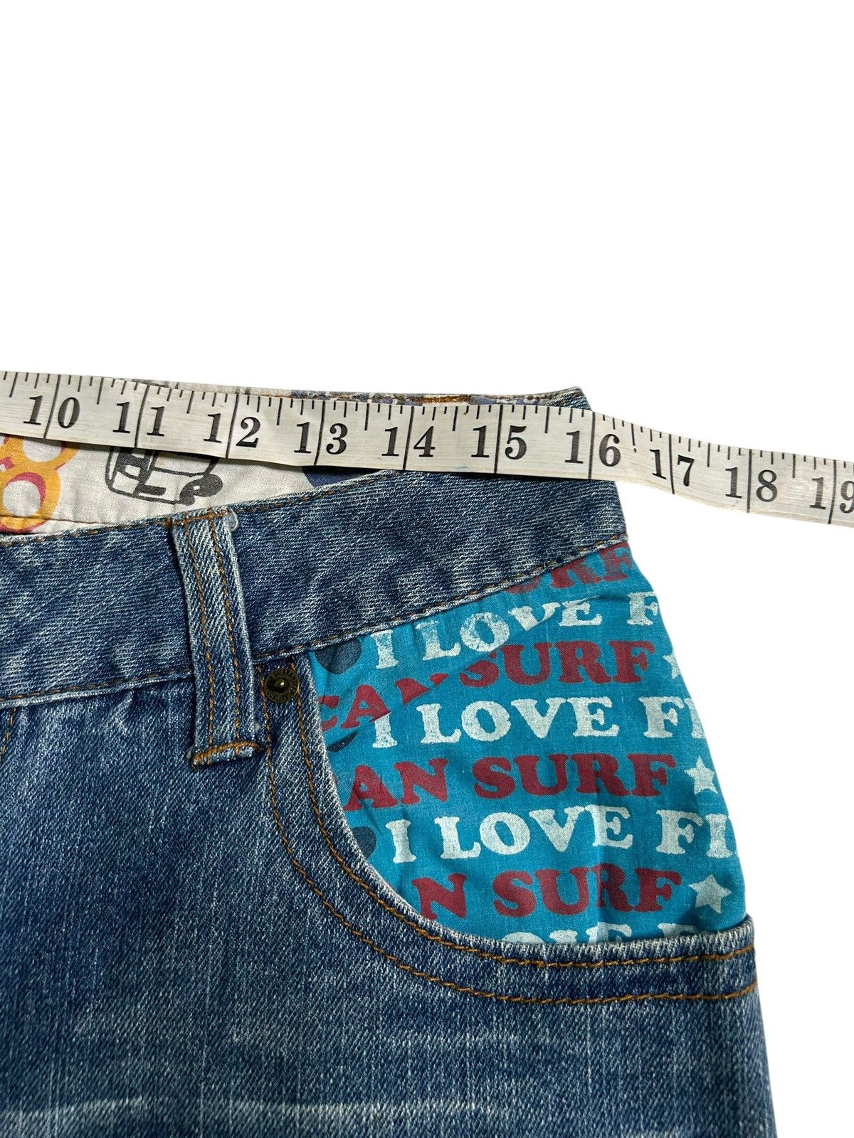 Japanese Brand × Kapital × Vintage SURF AND LOVE Vintage Design Denim Jeans Size US 32 / EU 48 - 19 Thumbnail