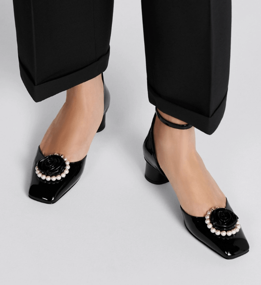 Dior o1w1db10825 KCB842 Dior Rose Pumps in Black Size US 10 / IT 40 - 6 Thumbnail