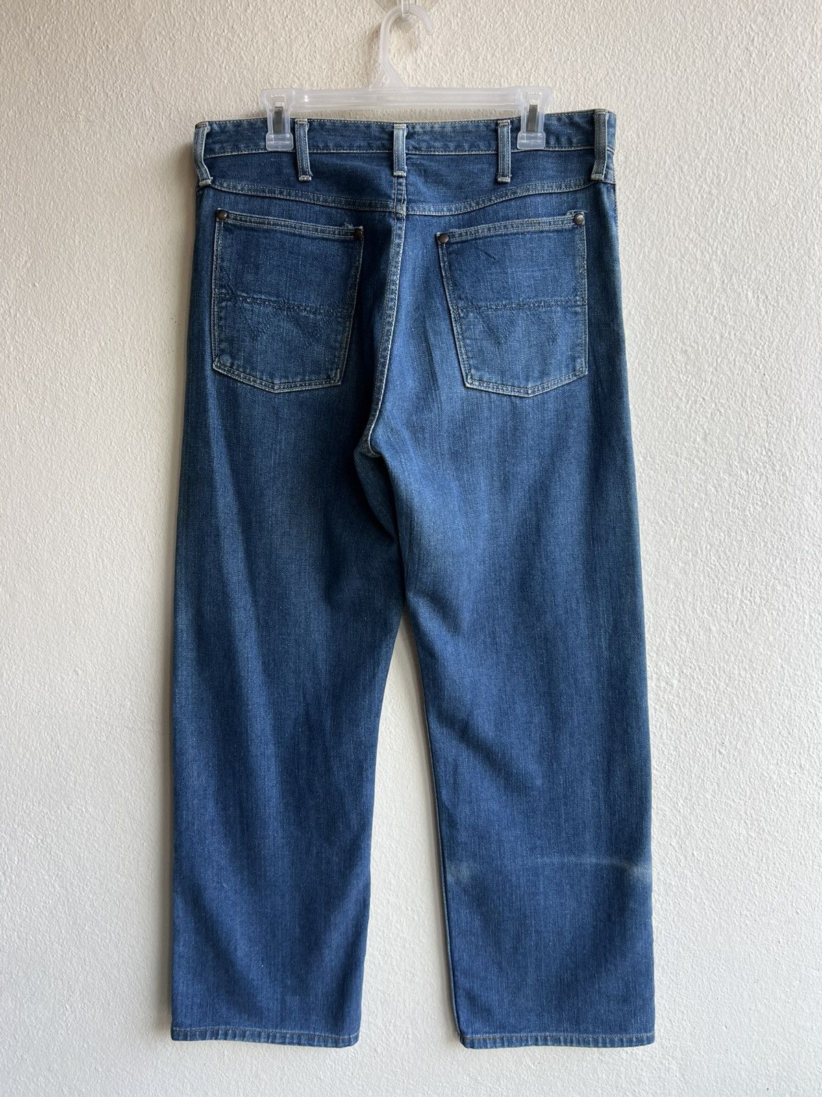 Vintage Vintage 90s Wrangler Blue Bell Fade Denim Selvedge Jeans Size US 34 / EU 50 - 2 Thumbnail