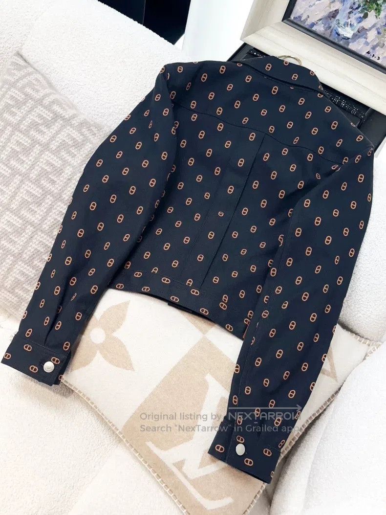 Hermes Hermes Indigo Denim Jacket with Pig Nose Print Size XS / US 0-2 / IT 36-38 - 4 Thumbnail