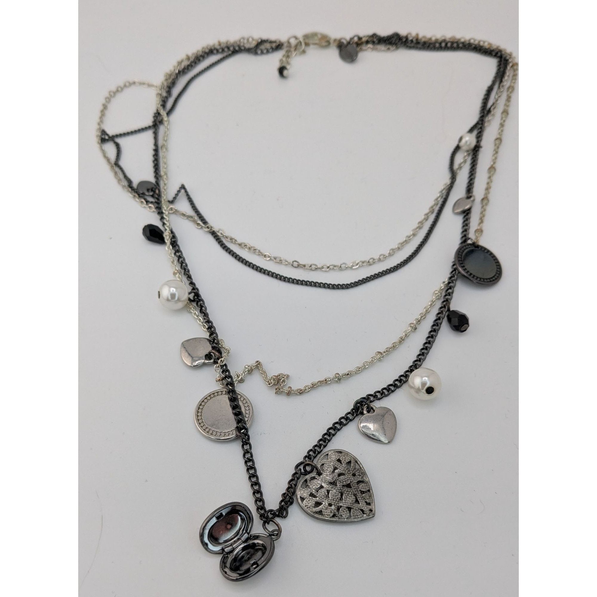 Express Y2K Victorian Style Express Charm Necklace With Tiny Locket Size ONE SIZE - 10 Thumbnail