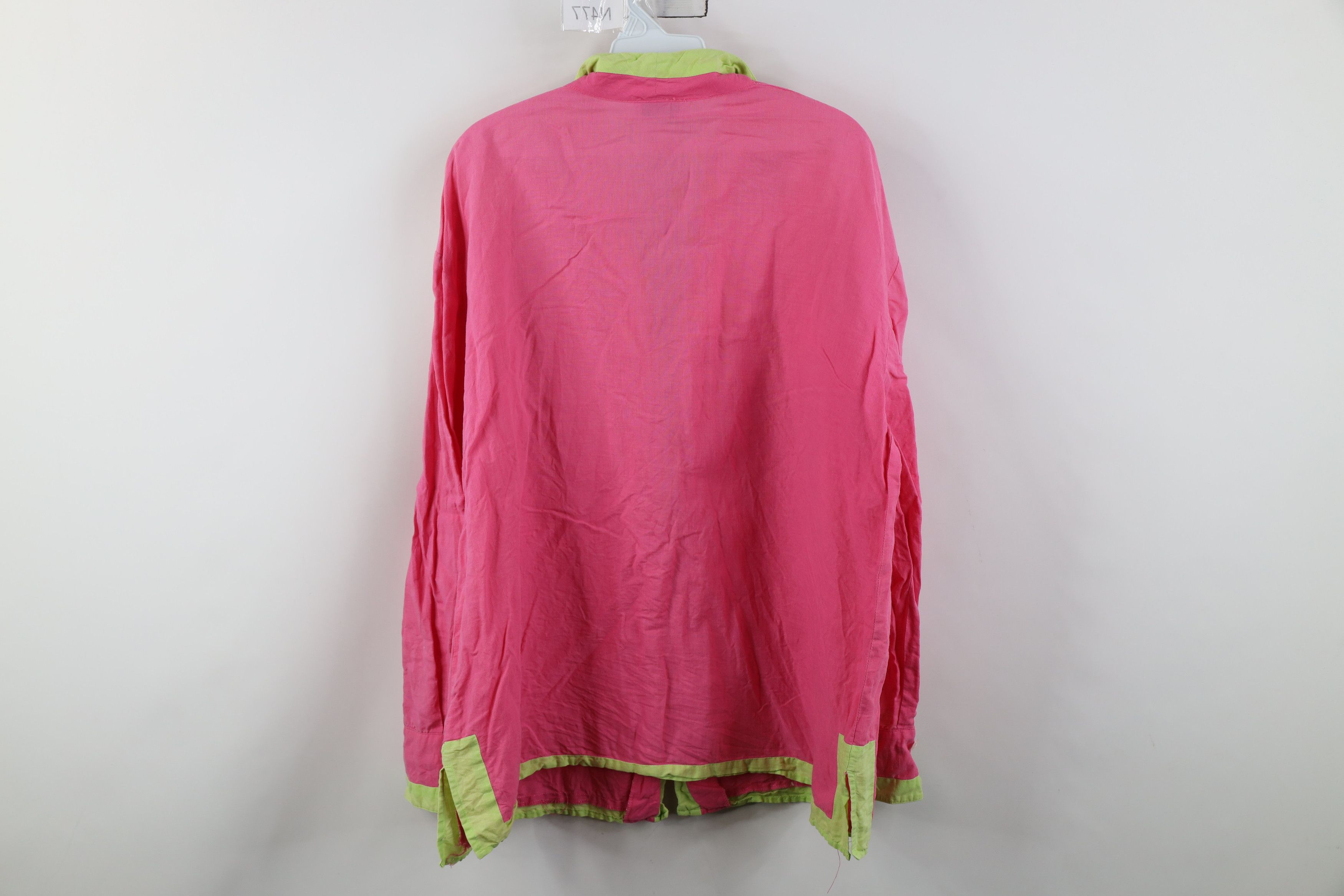 Lilly Pulitzer Lilly Pulitzer Blend Camp Collar Collared Button Shirt Pink Size L / US 10 / IT 46 - 10 Thumbnail