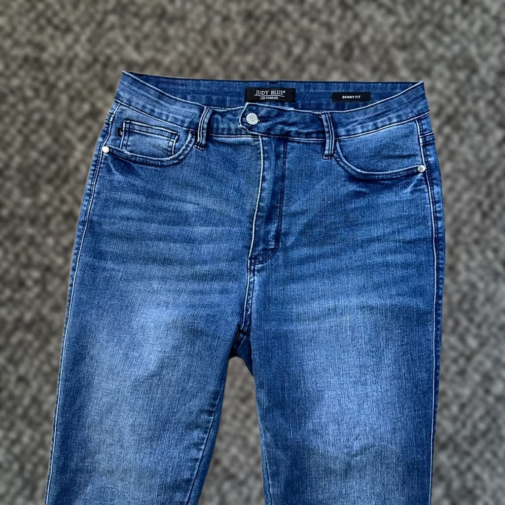 Vintage Judy Blue Jeans Skinny Women's 13/31 Blue Stretch Denim High rise Denim Rise H 0 Size 34" / US 12 / IT 48 - 1 Thumbnail