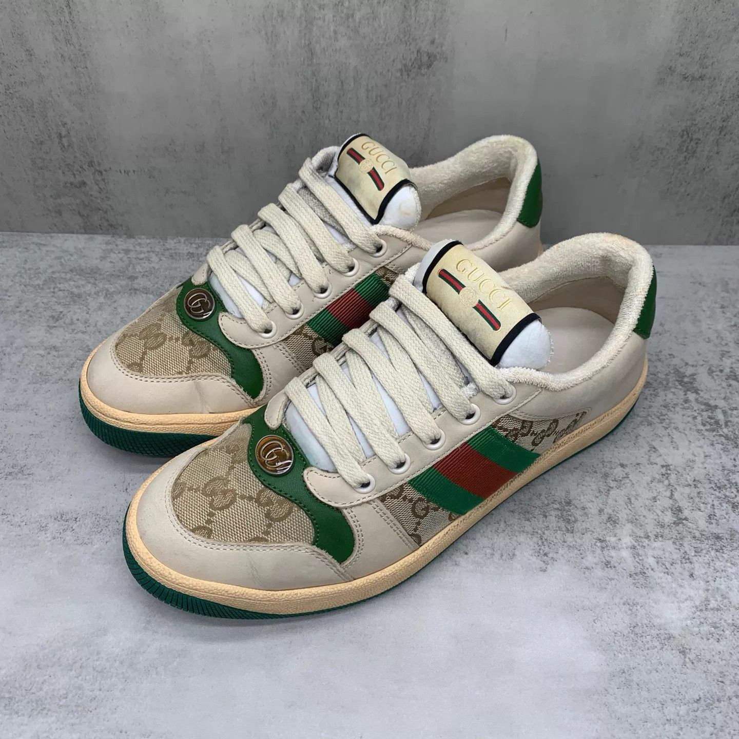Gucci Gucci distressed sneakers green heel 37 EUR 98 new Size US 6.5 / IT 36.5 - 1 Thumbnail